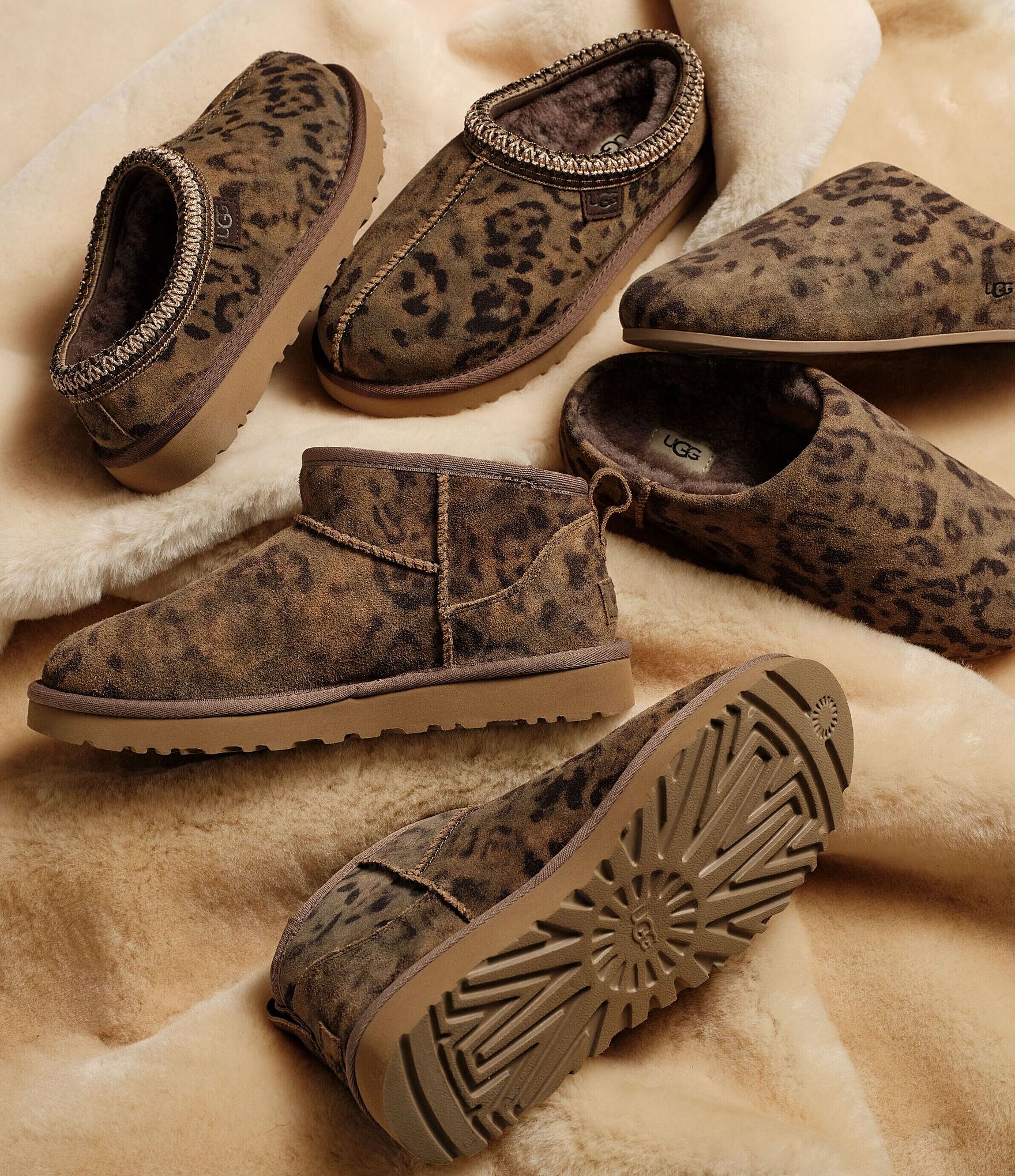 UGG Women's Tasman Spotted Suede Clog Slippers