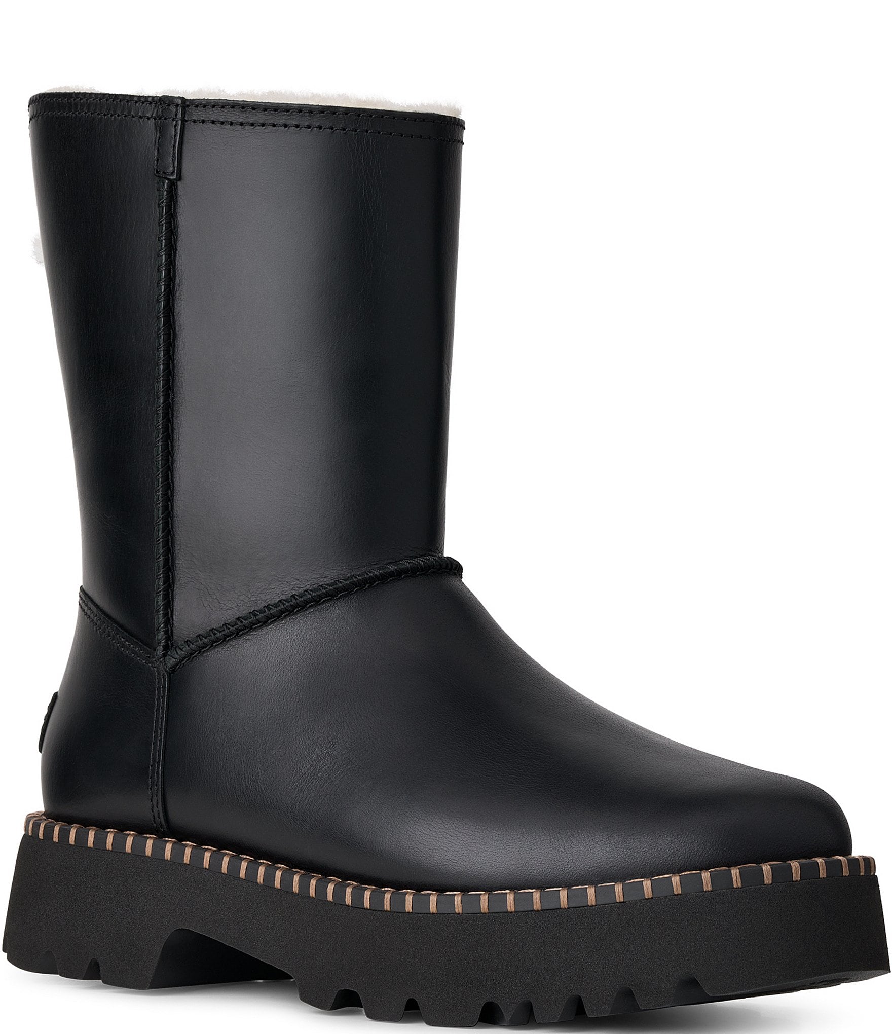 UGG Women's Uptowner Leather Shearling Lined Booties