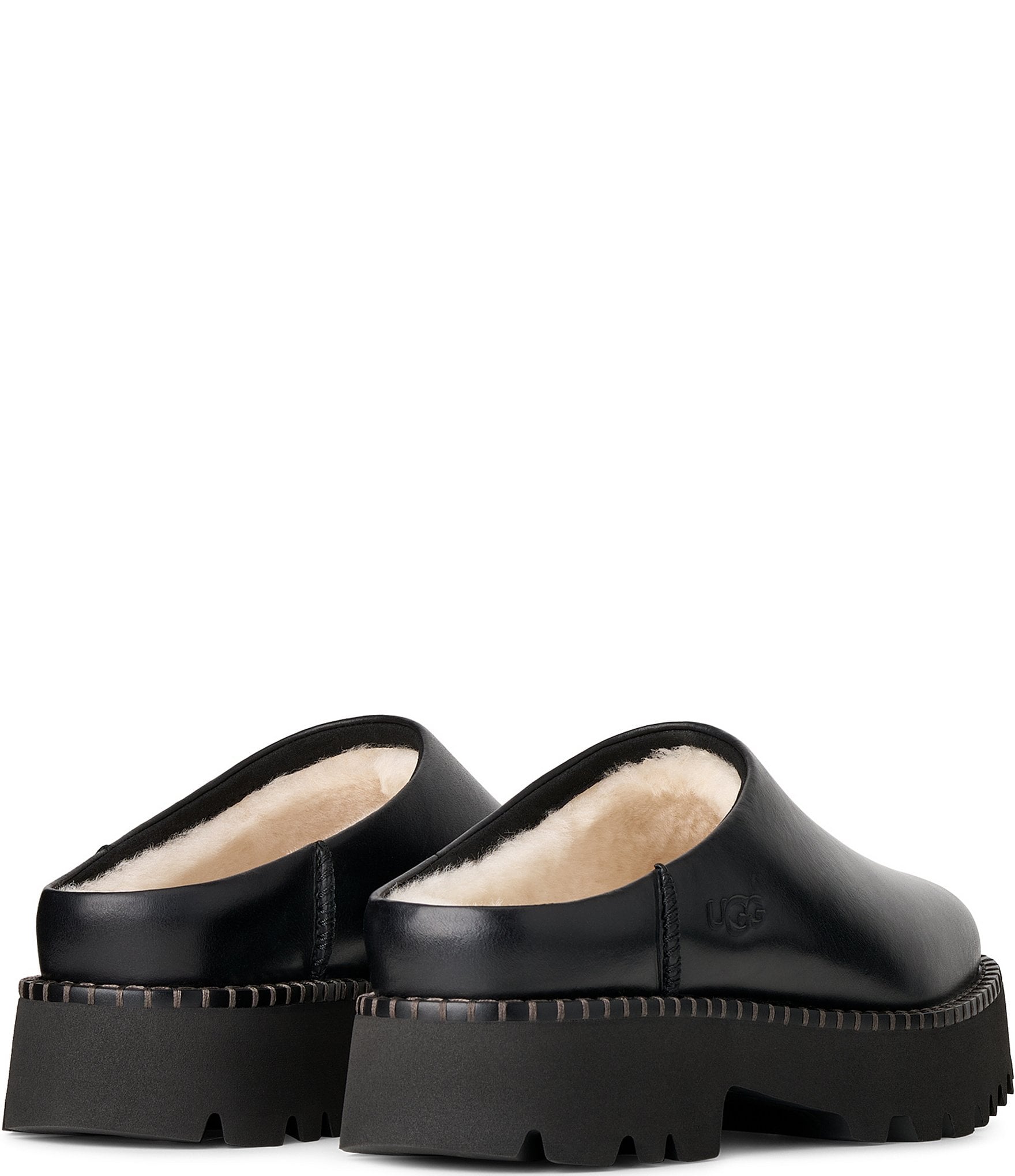 UGG Women's Uptowner Leather Shearling Lined Mules