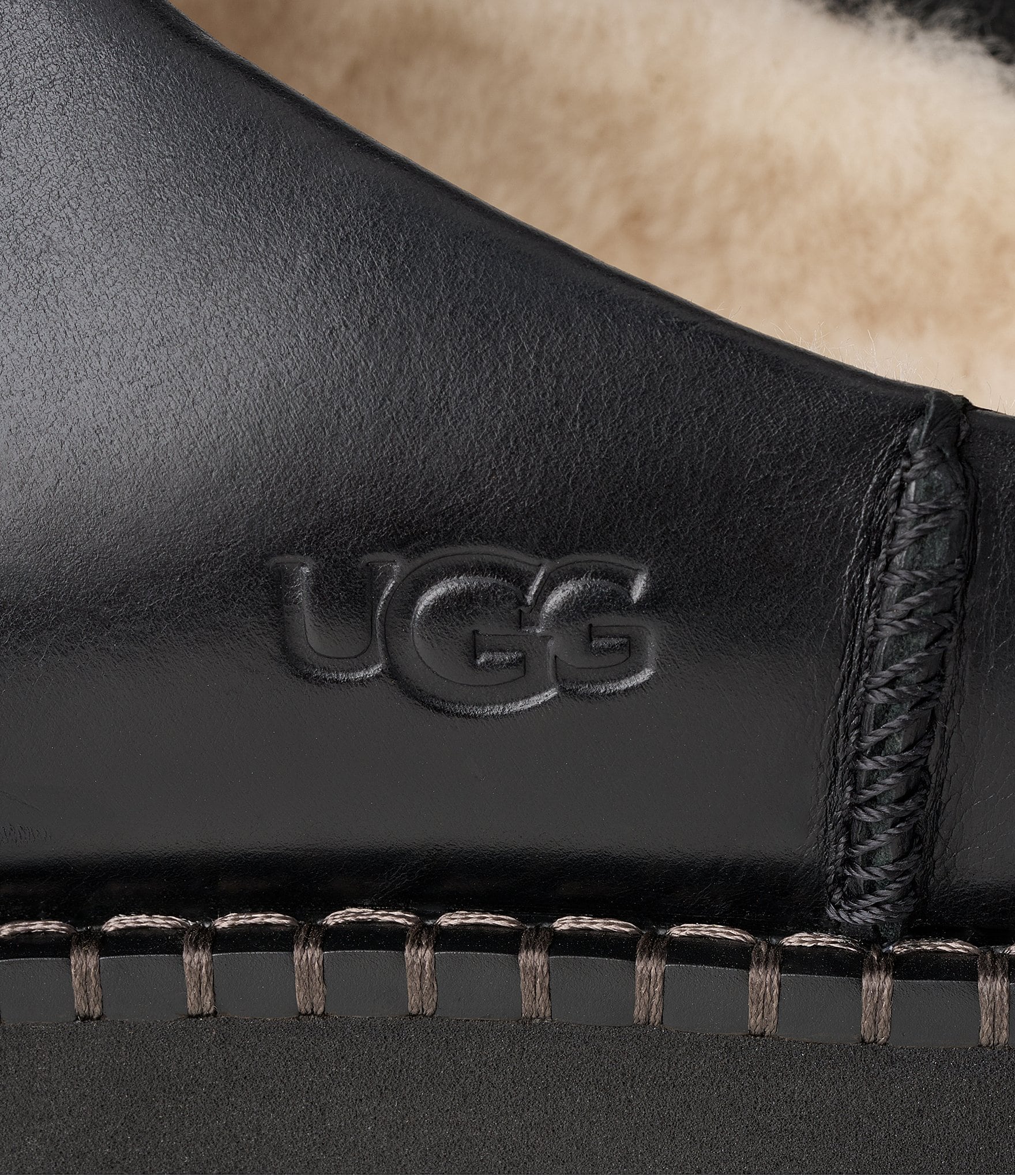 UGG Women's Uptowner Leather Shearling Lined Mules
