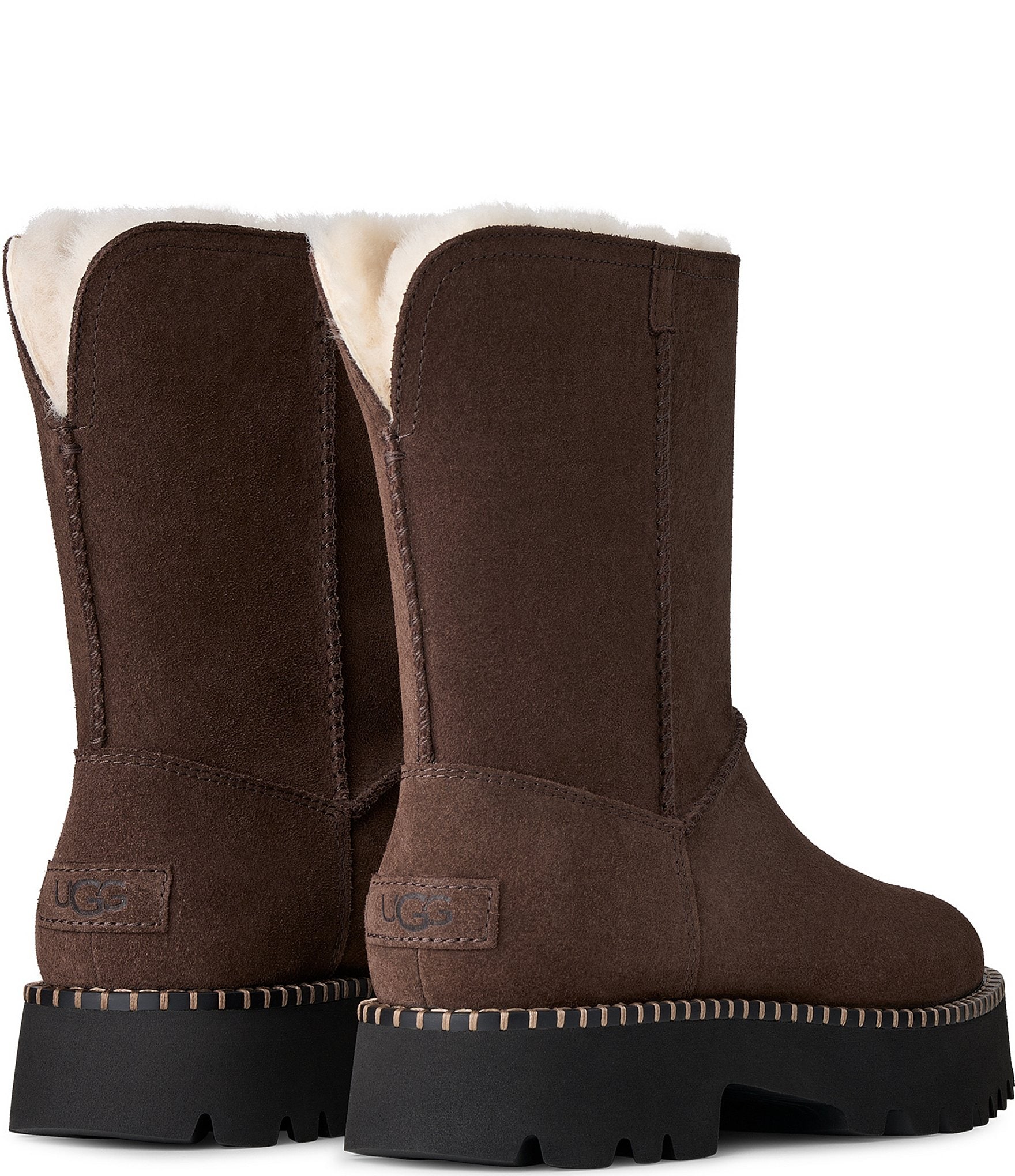 UGG Women's Uptowner Suede Shearling Lined Booties