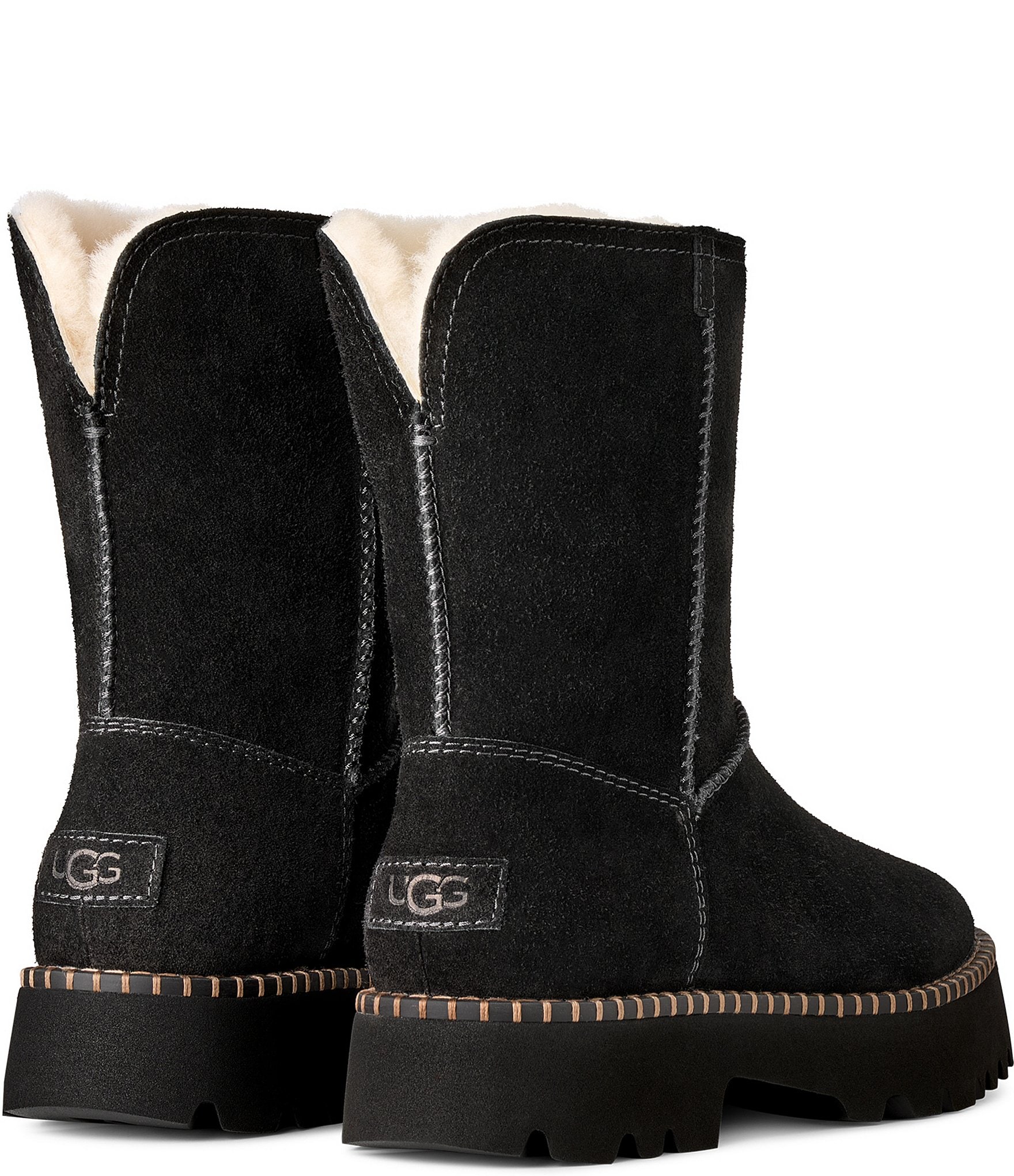 UGG Women's Uptowner Suede Shearling Lined Booties
