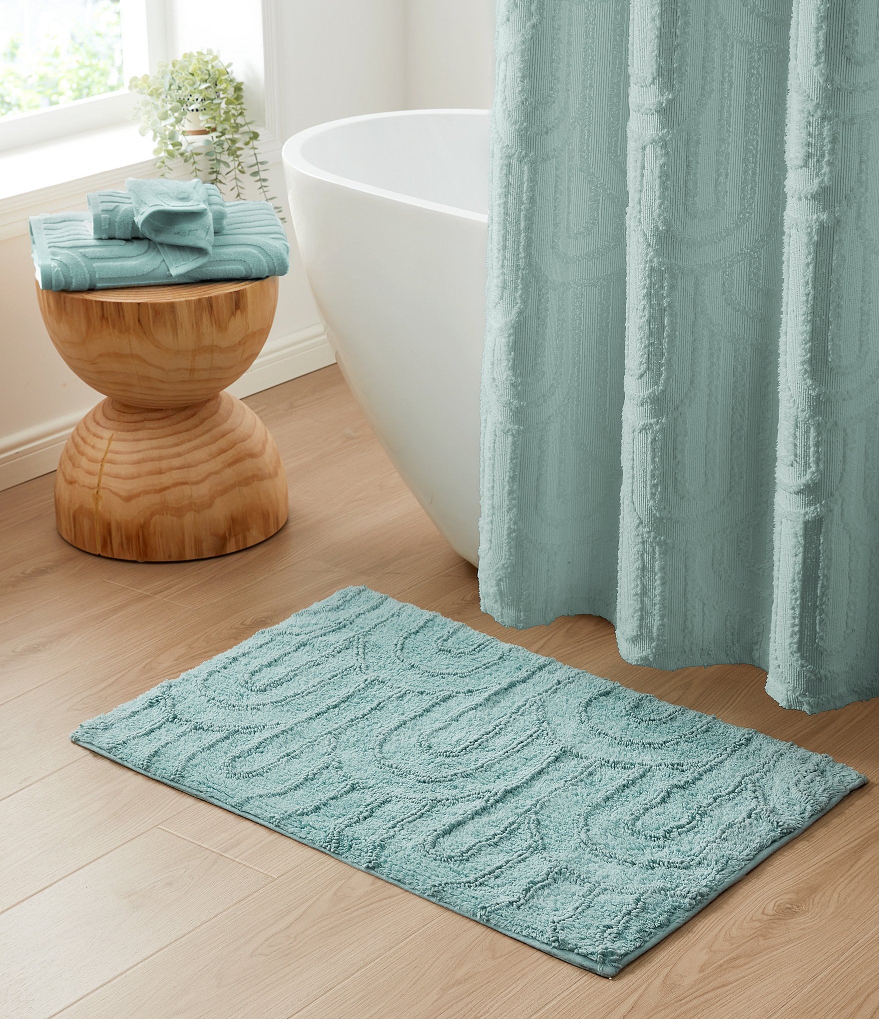 Dena Home Tangiers Bath Rug  Teal bath rugs, Blue bathroom rugs, Turquoise  bathroom rugs