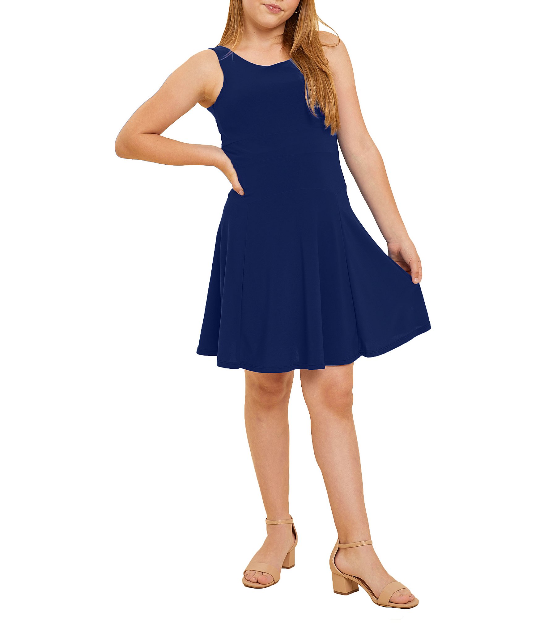 Un Deux Trois Big Girls 7-18 Skater Tank Dress