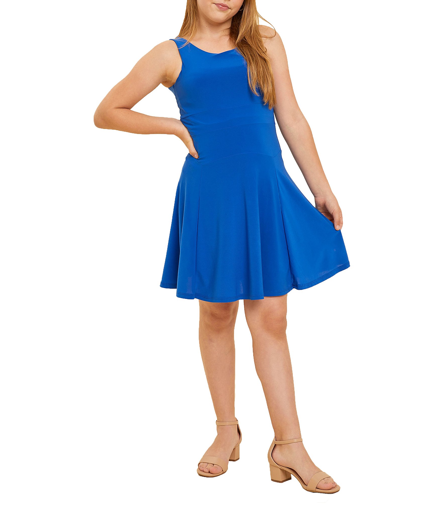 Un Deux Trois Big Girls 7-18 Skater Tank Dress