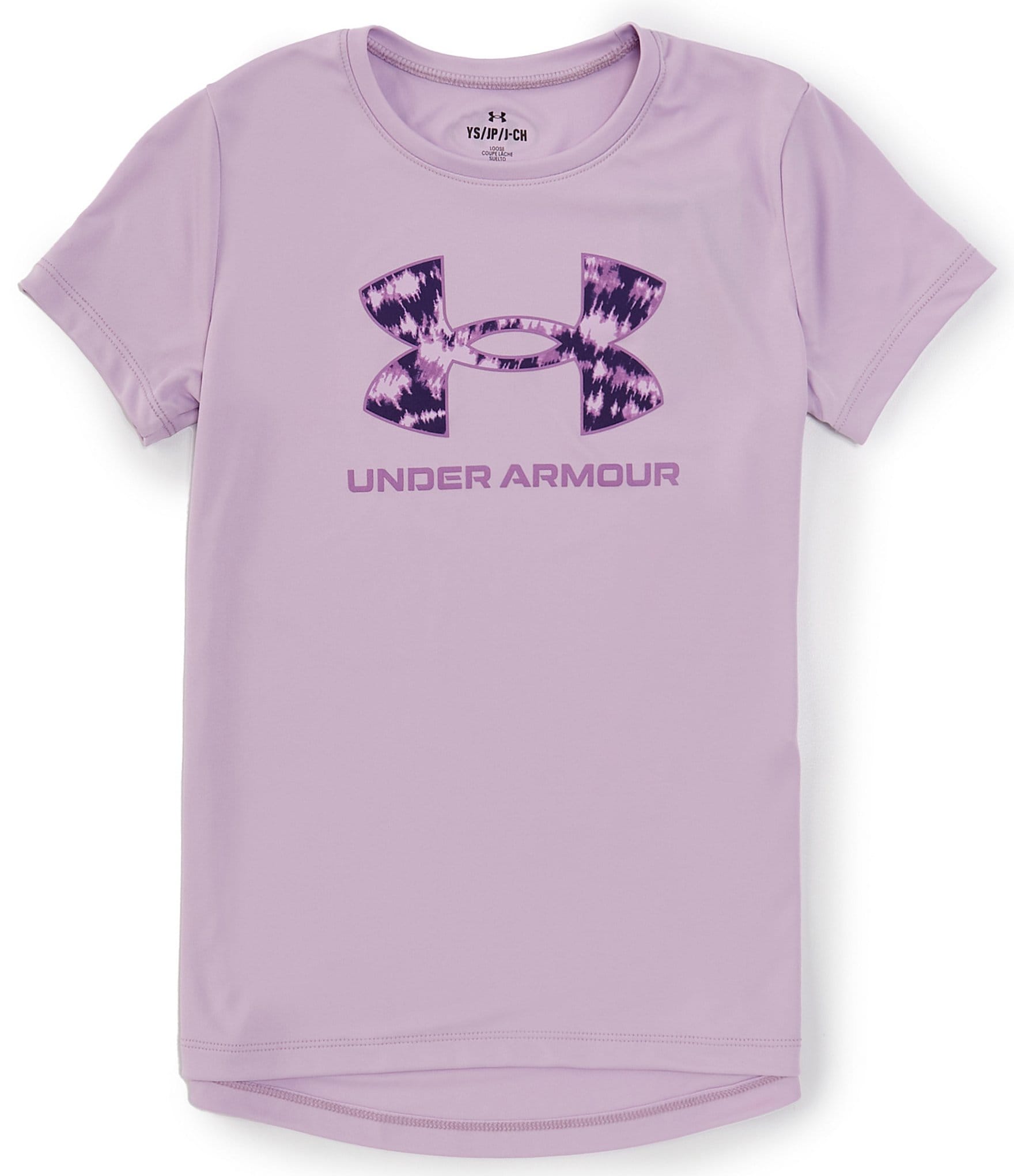 Under Armour Big Girls 7-16 Short Sleeve UA Tech Solid Print Logo