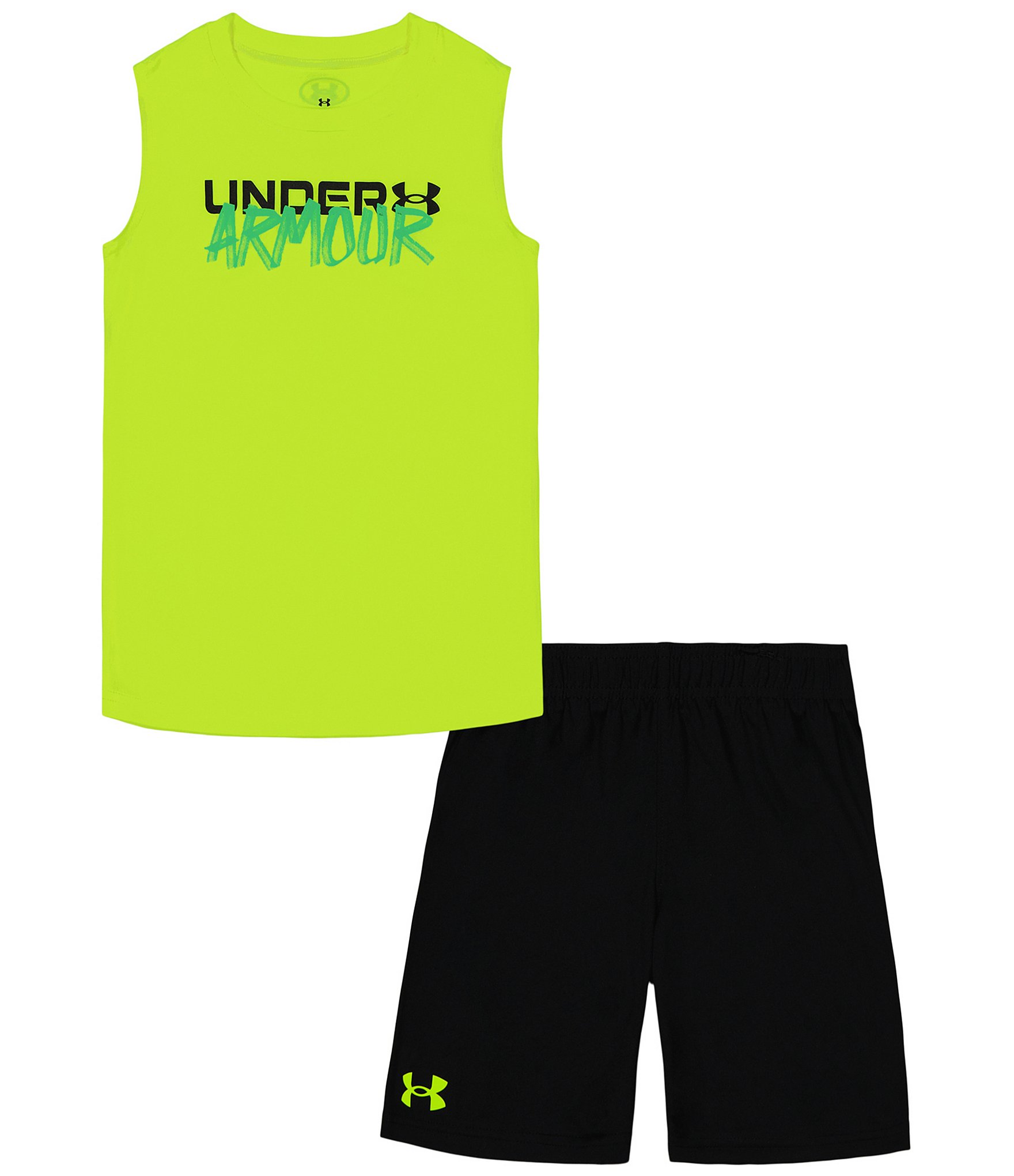 Under Armour Baby Boys 12-24 Months Sleeveless Wordmark Tank & Shorts Set