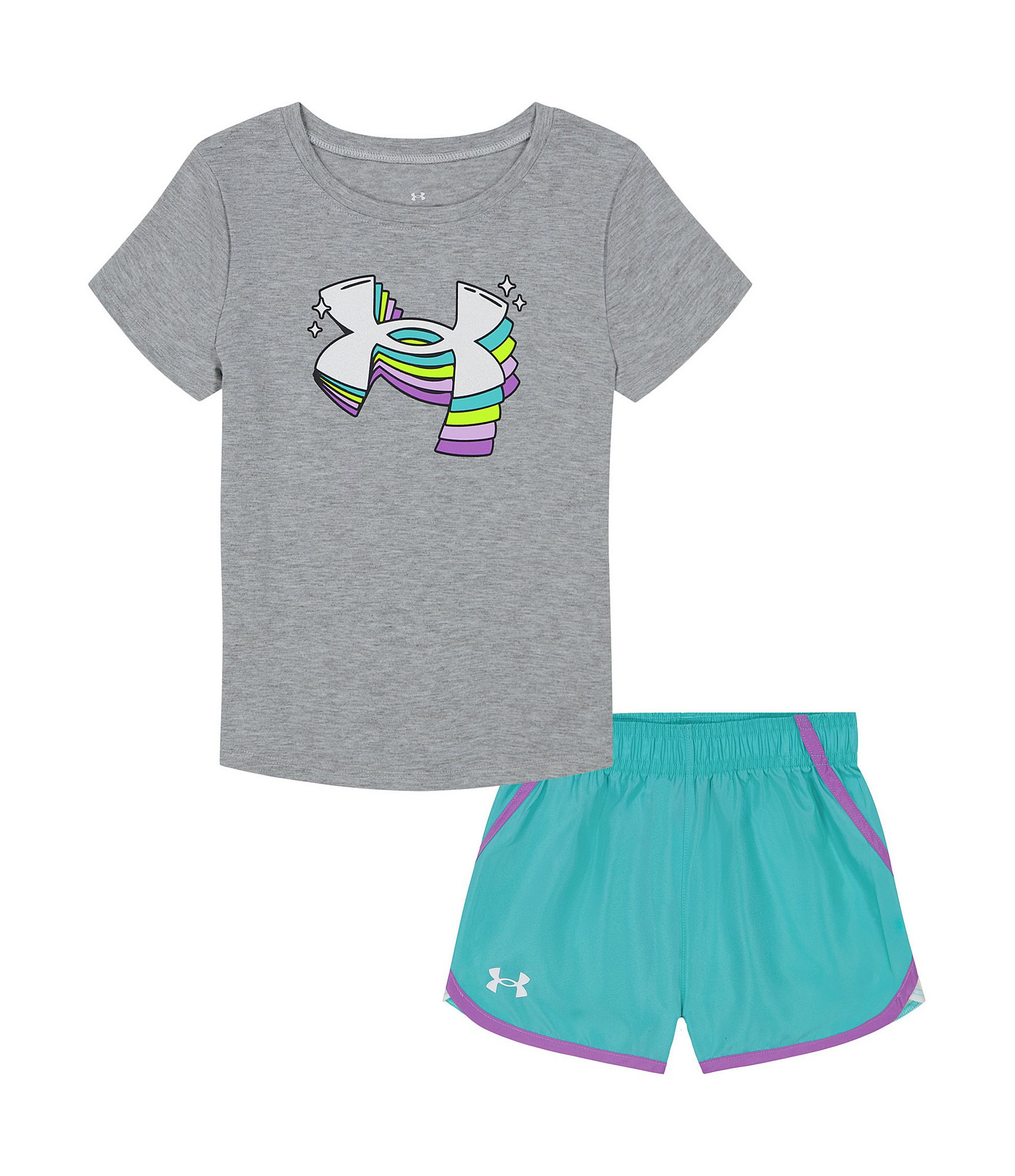 Under Armour Baby Girls 12-24 Months Short Sleeve Today Jersey T-Shirt & Shorts Set