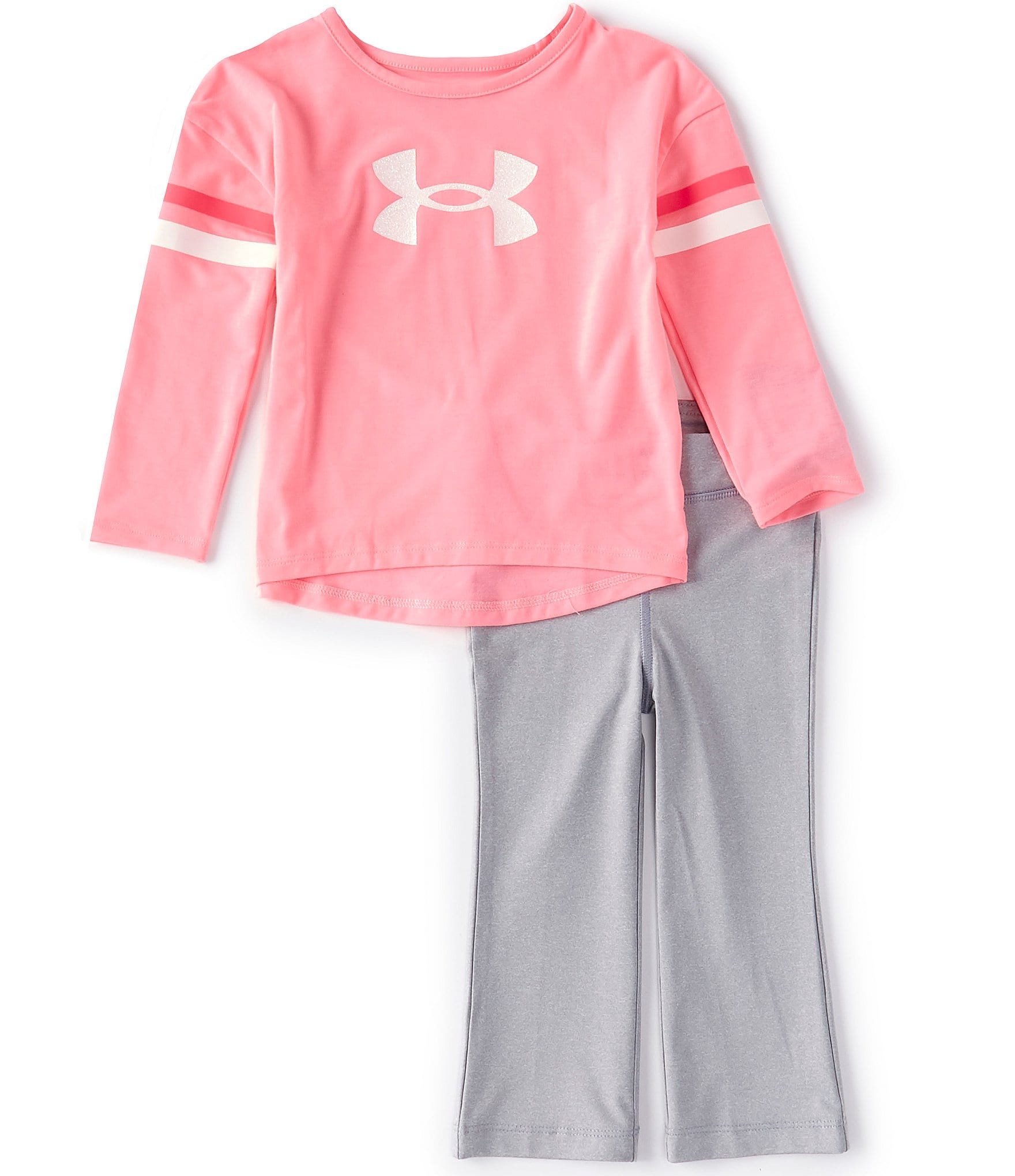 Under Armour Baby Girls Newborn-24 Months Long-Sleeve Varsity Logo Tee &  Pant Set | Dillard's