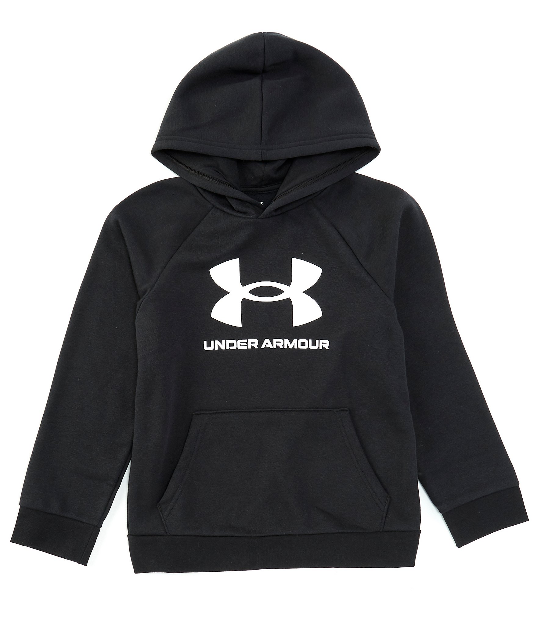 Under Armour Big Boys 8-20 Long Sleeve Rival Graphic Logo Fleece Hoodie