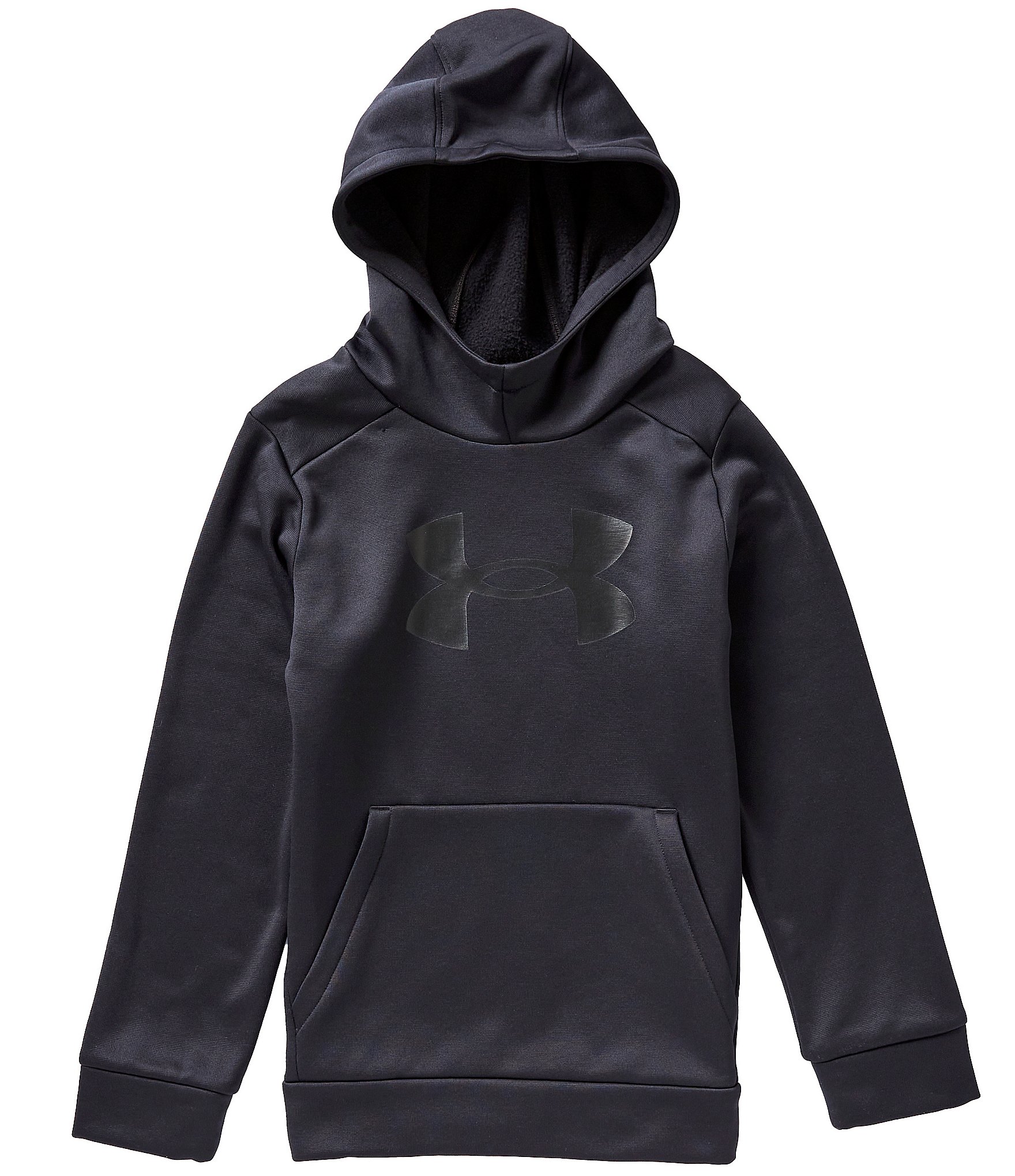 UNDER ARMOUR Boys' Logo Fleece Hoodie - Beta Red & Brushed Gray - Youth  Boys XS