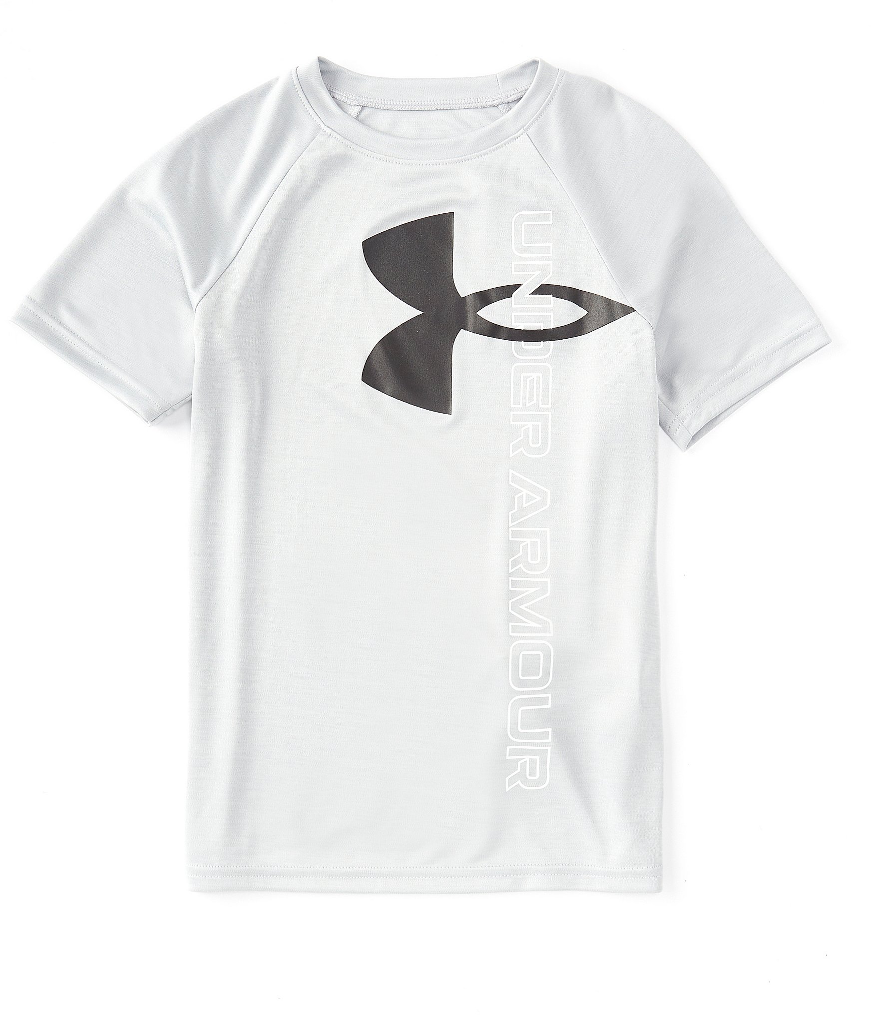 Under Armour Big Boys 8-20 Raglan-Sleeve UA Tech™ Split Logo Hybrid Tee ...