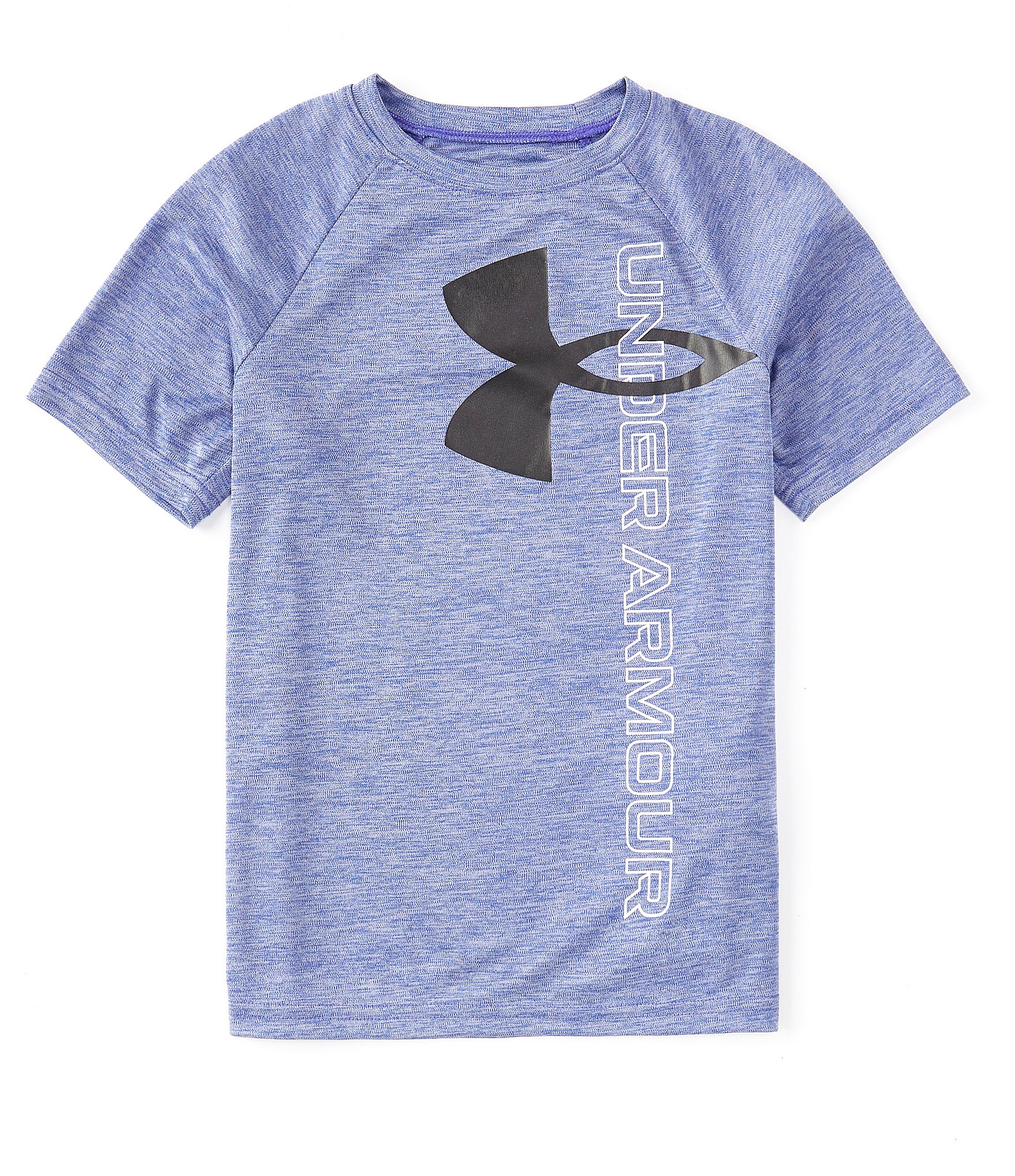 Under Armour Boys' Tech Split Logo Hybrid Short-Sleeve T-Shirt