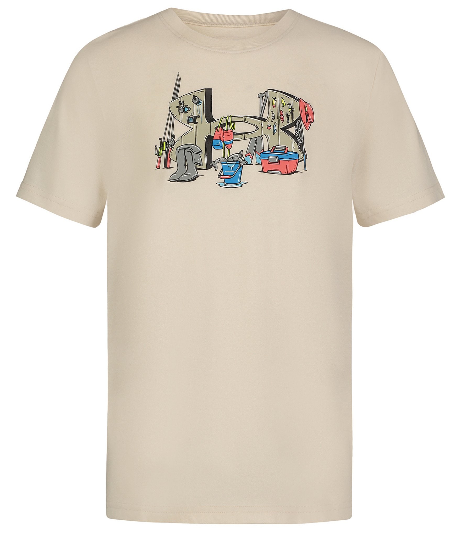 Under Armour Big Boys 8-20 Short Sleeve Fishing Ready Icon T-Shirt - XL