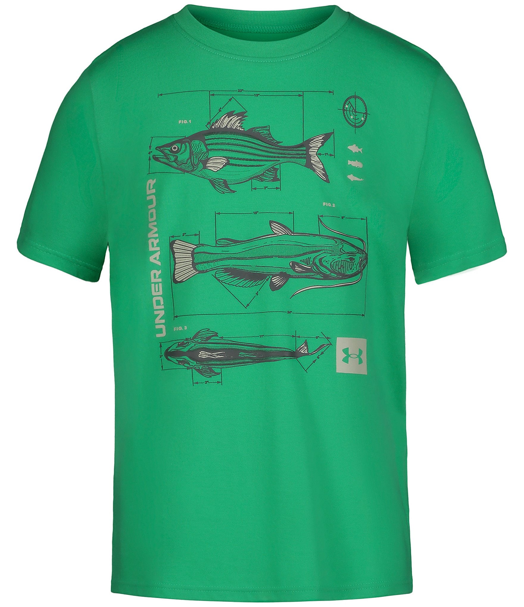 Under Armour Boys' Technical Fish T-Shirt - Green, YSM