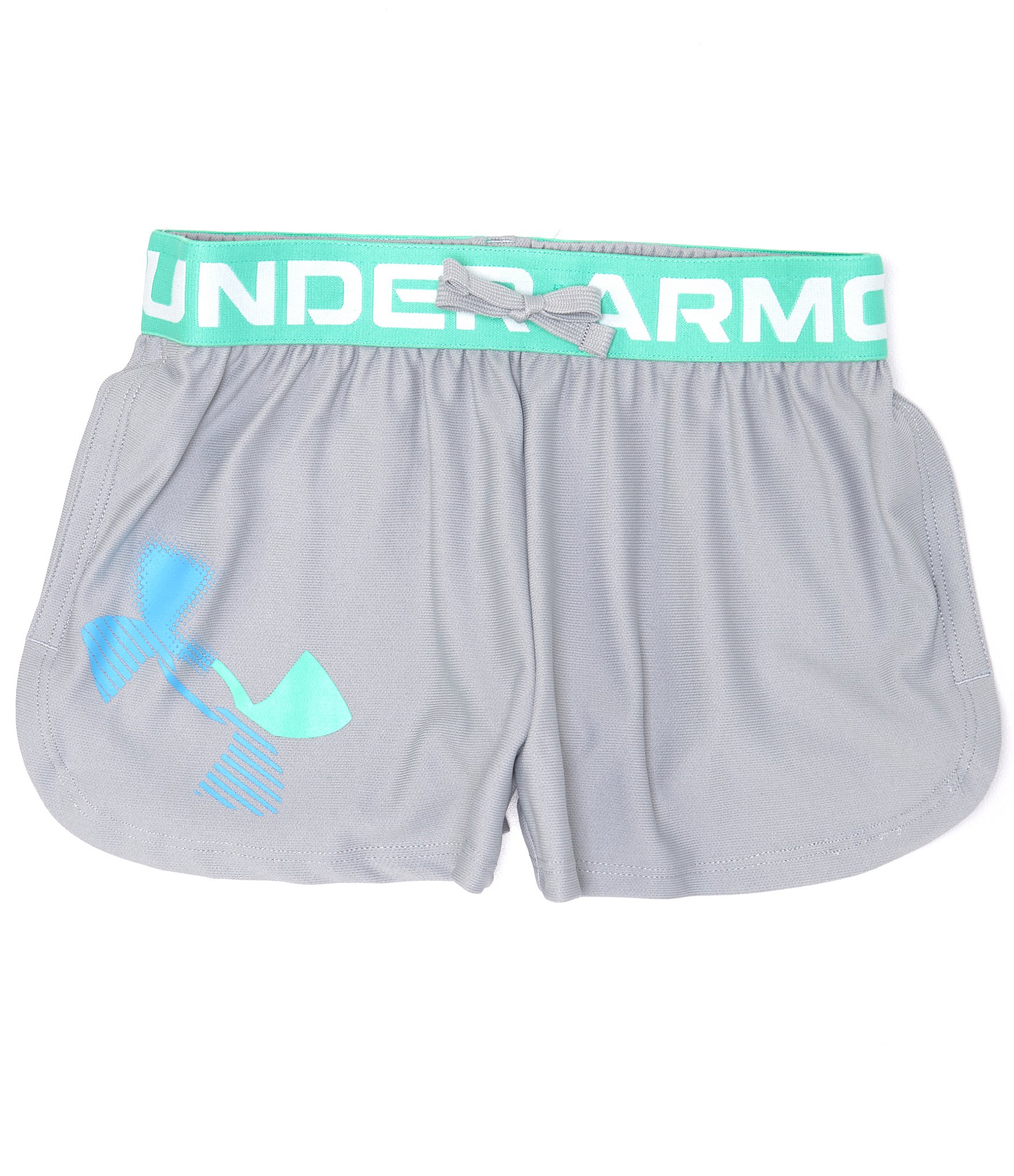 Under Armour Girls Youth UA Play Up Shorts Black Pink Blue 1363371