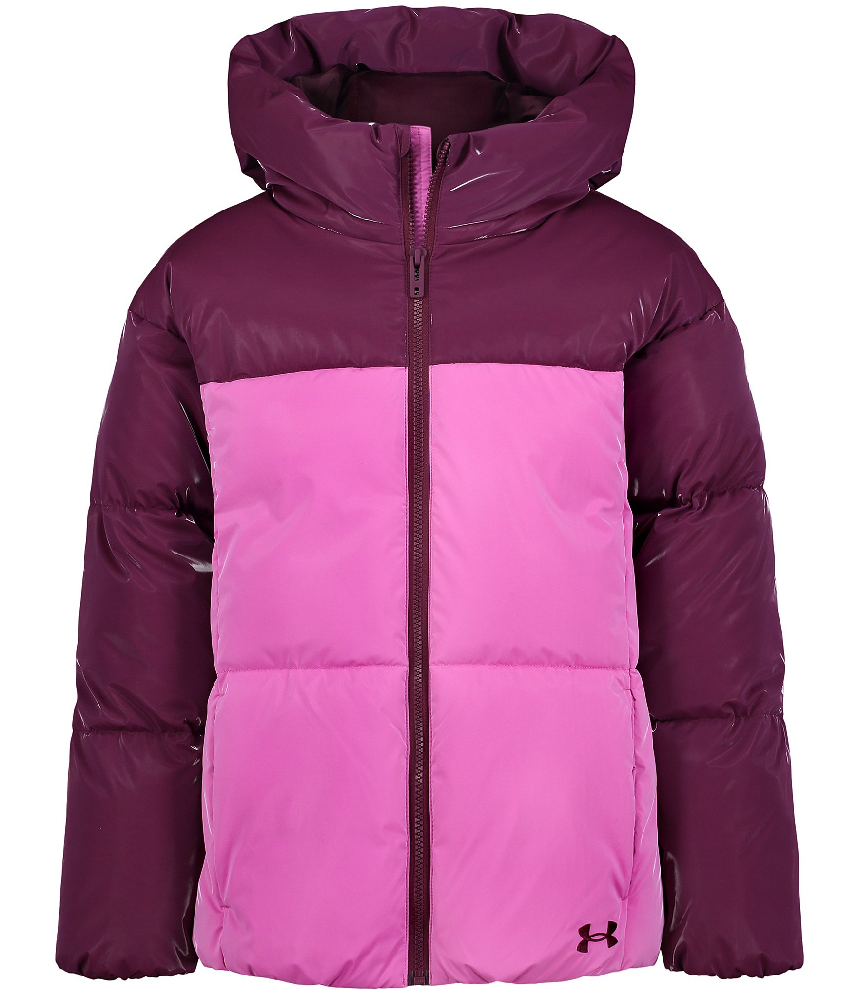 Under Armour Big Girls 7-16 Prime Volume Long Sleeve Hooded Puffer Jacket