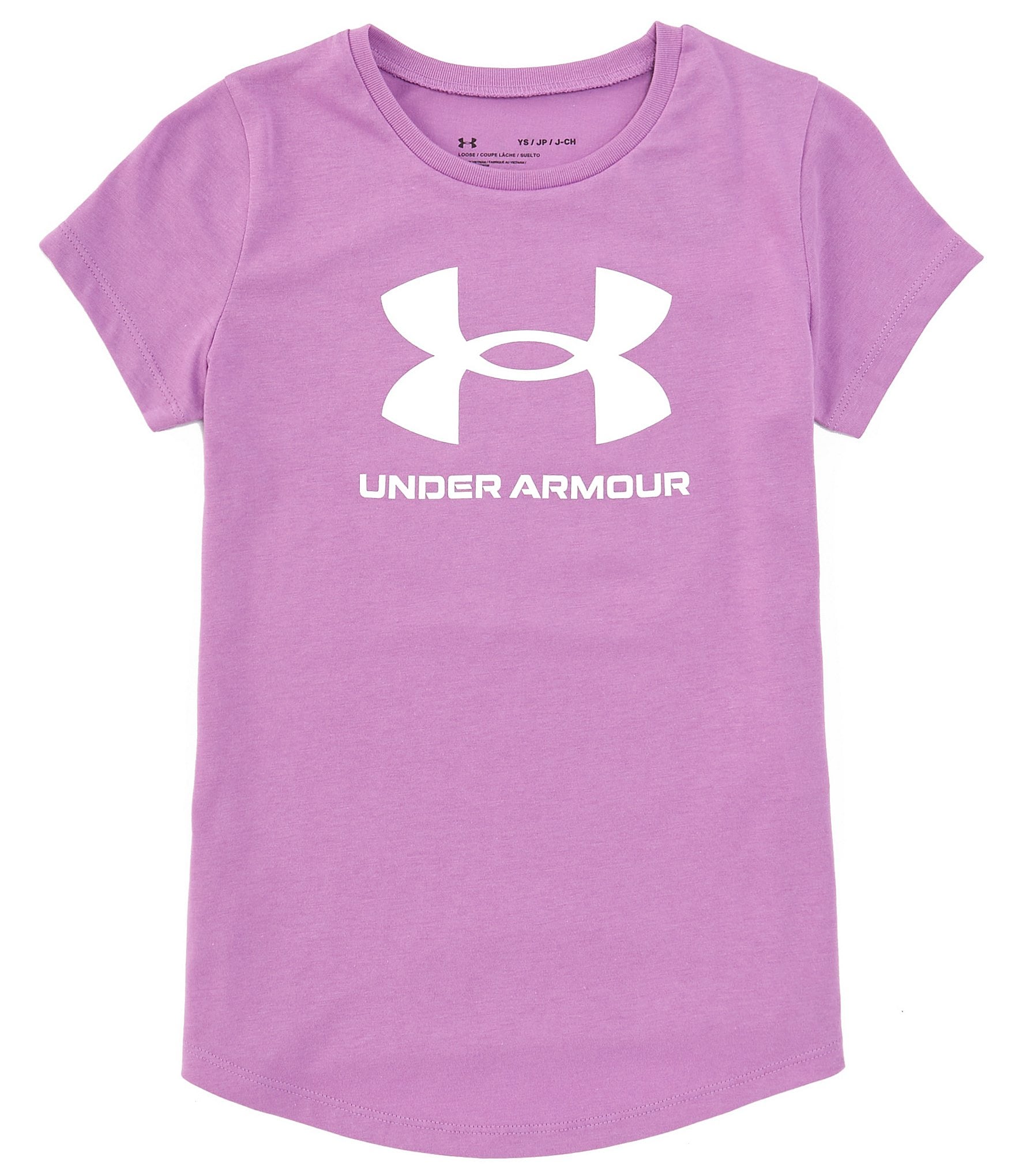 Under Armour Big Girls 7-16 UA Sport Style Logo Short Sleeve T-Shirt