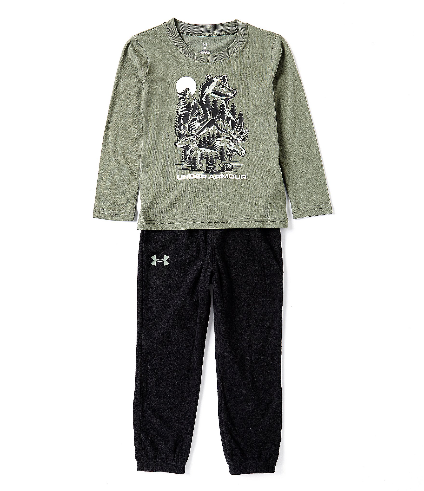 Under Armour Little Boys 2T-7 Long Sleeve Animal Collective Top & Jogger  Pants Set