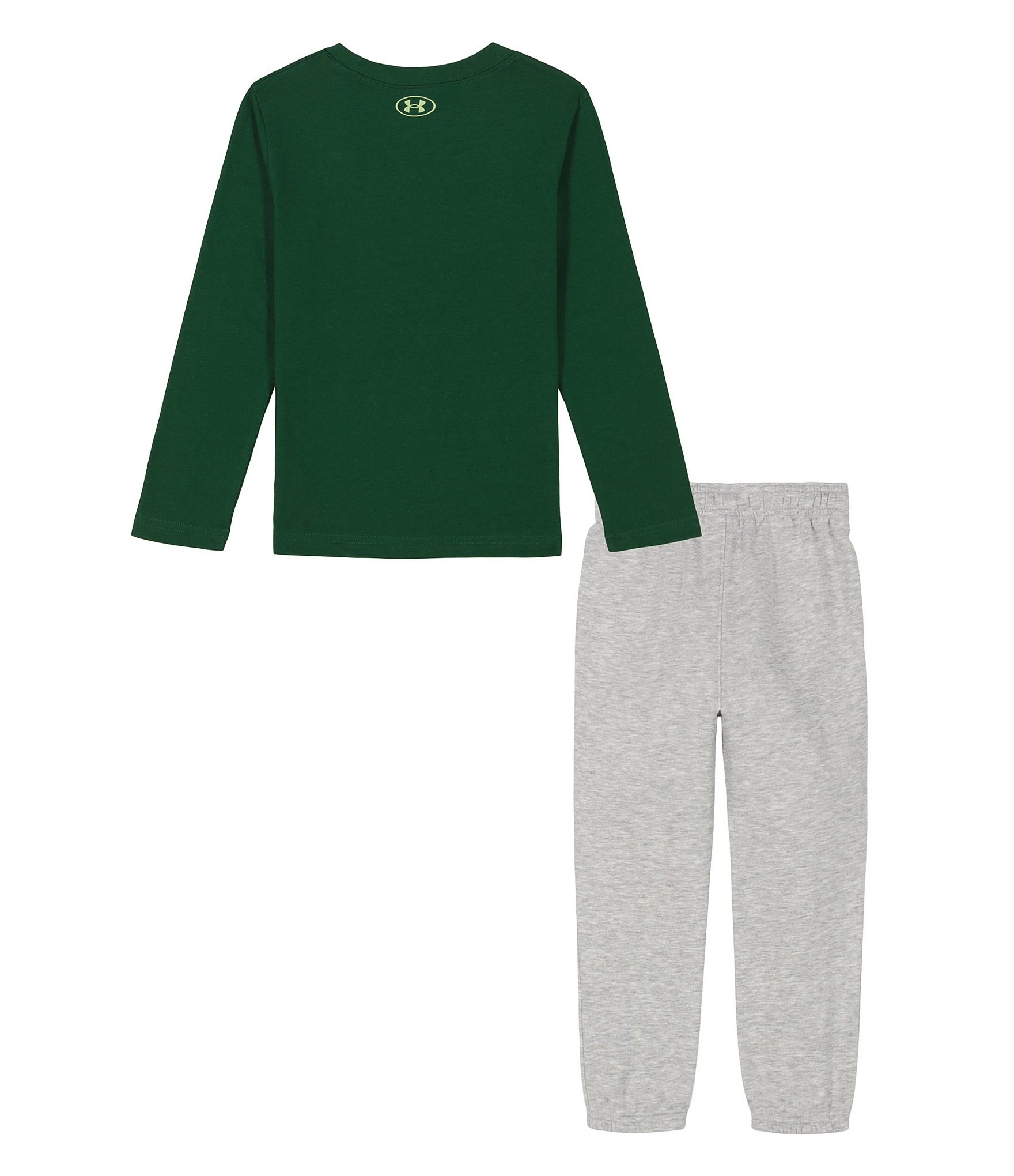 Under Armour Little Boys 2T-7 Long Sleeve Animal-Graphic Knit T-Shirt & Solid Fleece Jogger Pant Set