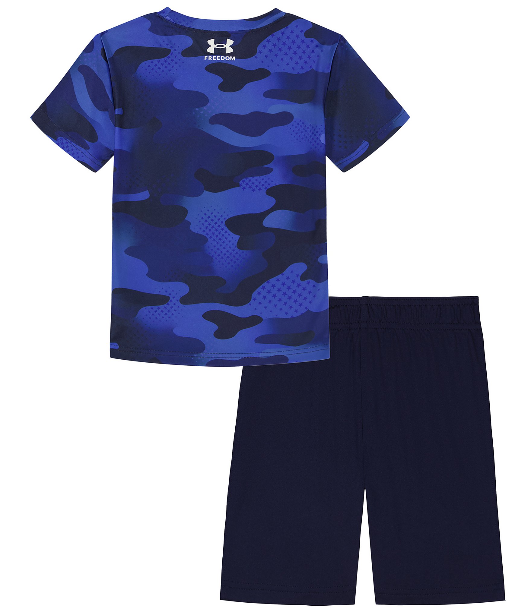 Under Armour Little Boys 2T-7 Short Sleeve Freedom Star Camo T-Shirt & Shorts Set