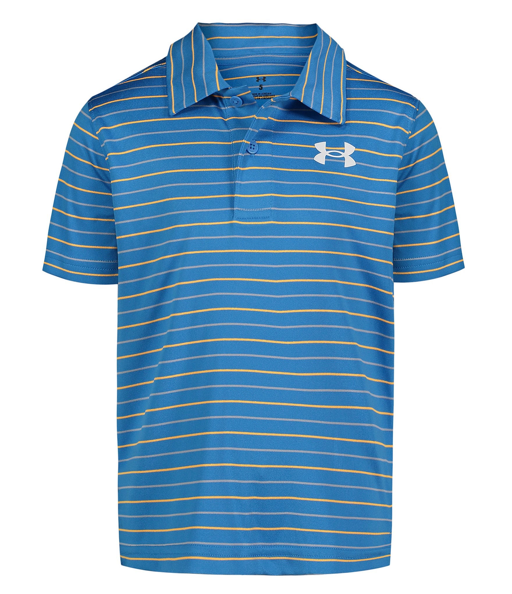 Under Armour Little Boys 2T-7 Short Sleeve Match Play Stripe Polo Shirt