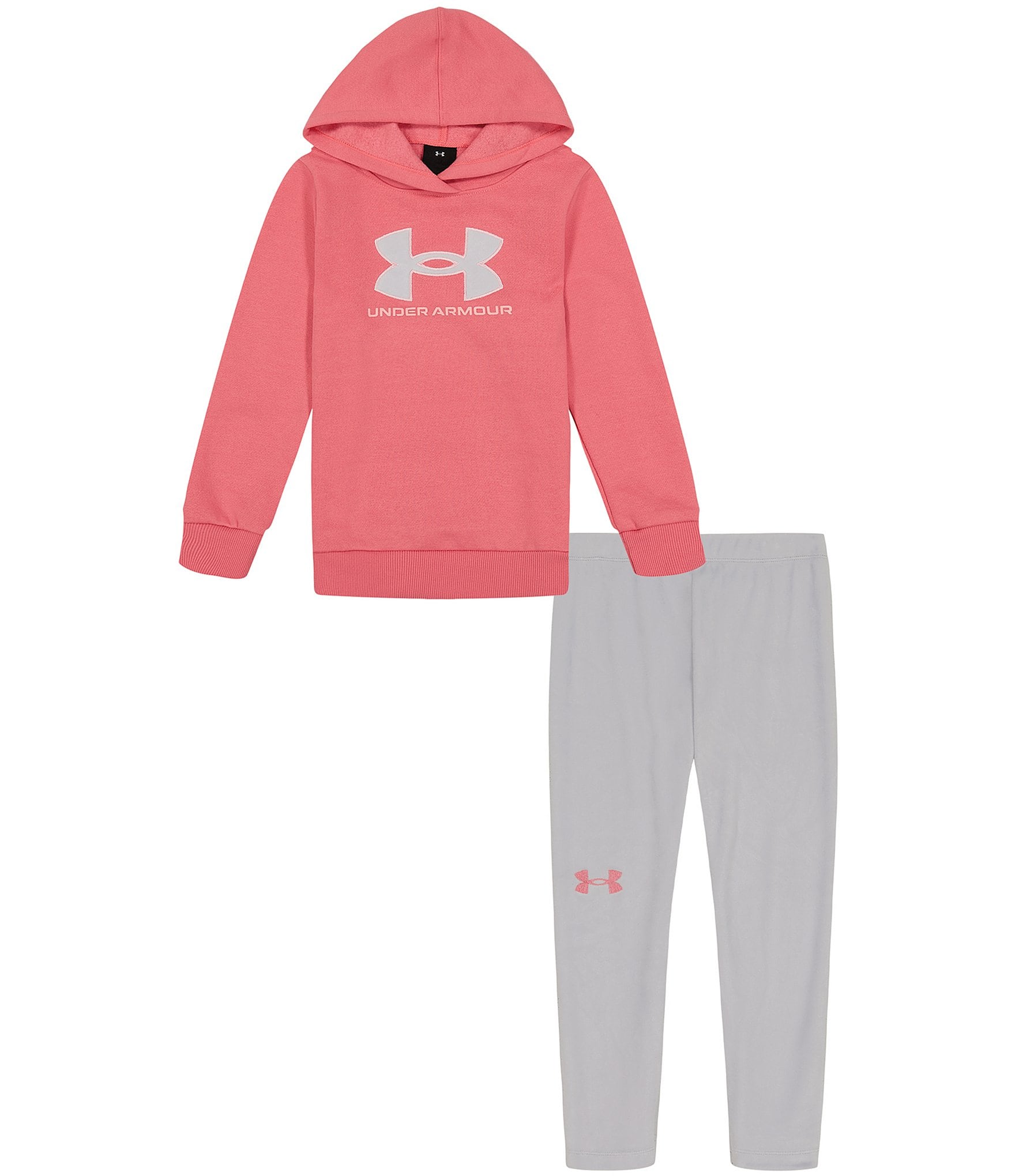 Under Armour Little Girls 2T-6X Long-Sleeve My Time To Shine Speed Tech Tee  & Velour Pant Set