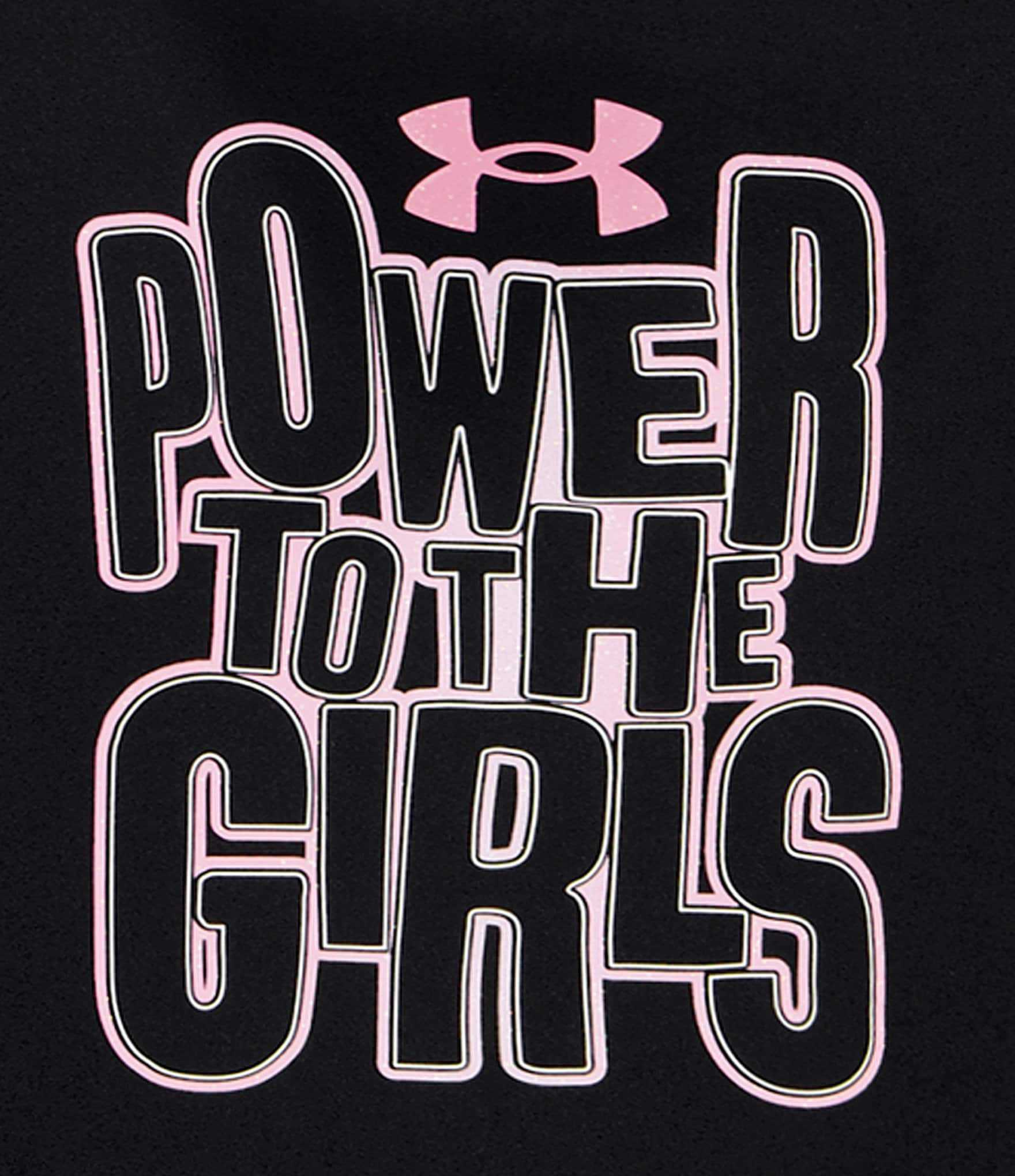 Under Armour Little Girls 2T-6X Short Sleeve Power To The Girls T-Shirt & Printed Shorts Set