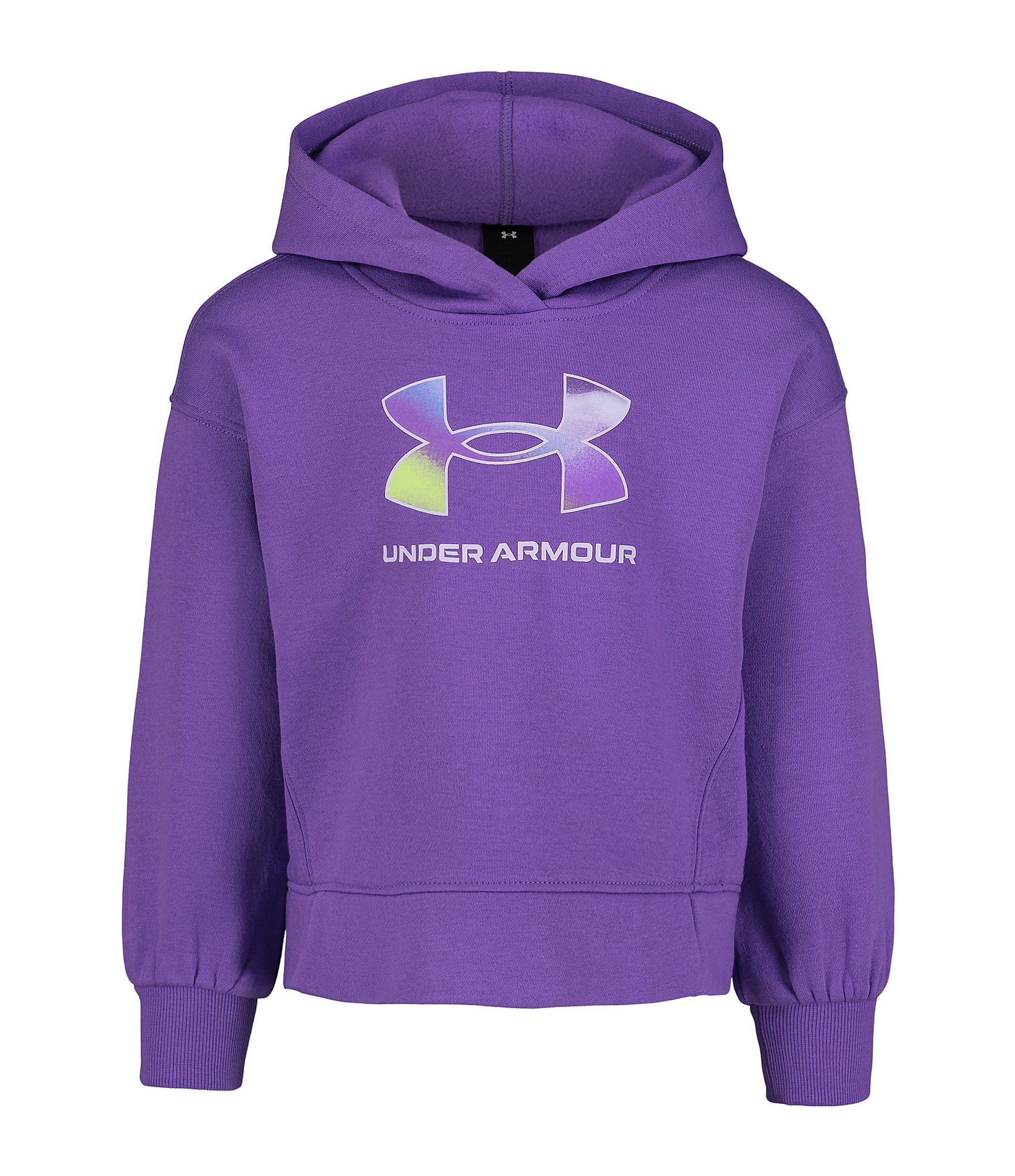 Under Armour Little Girls 4 6X Long Sleeve Rival Big Icon Logo Fleece Hoodie Dillard s