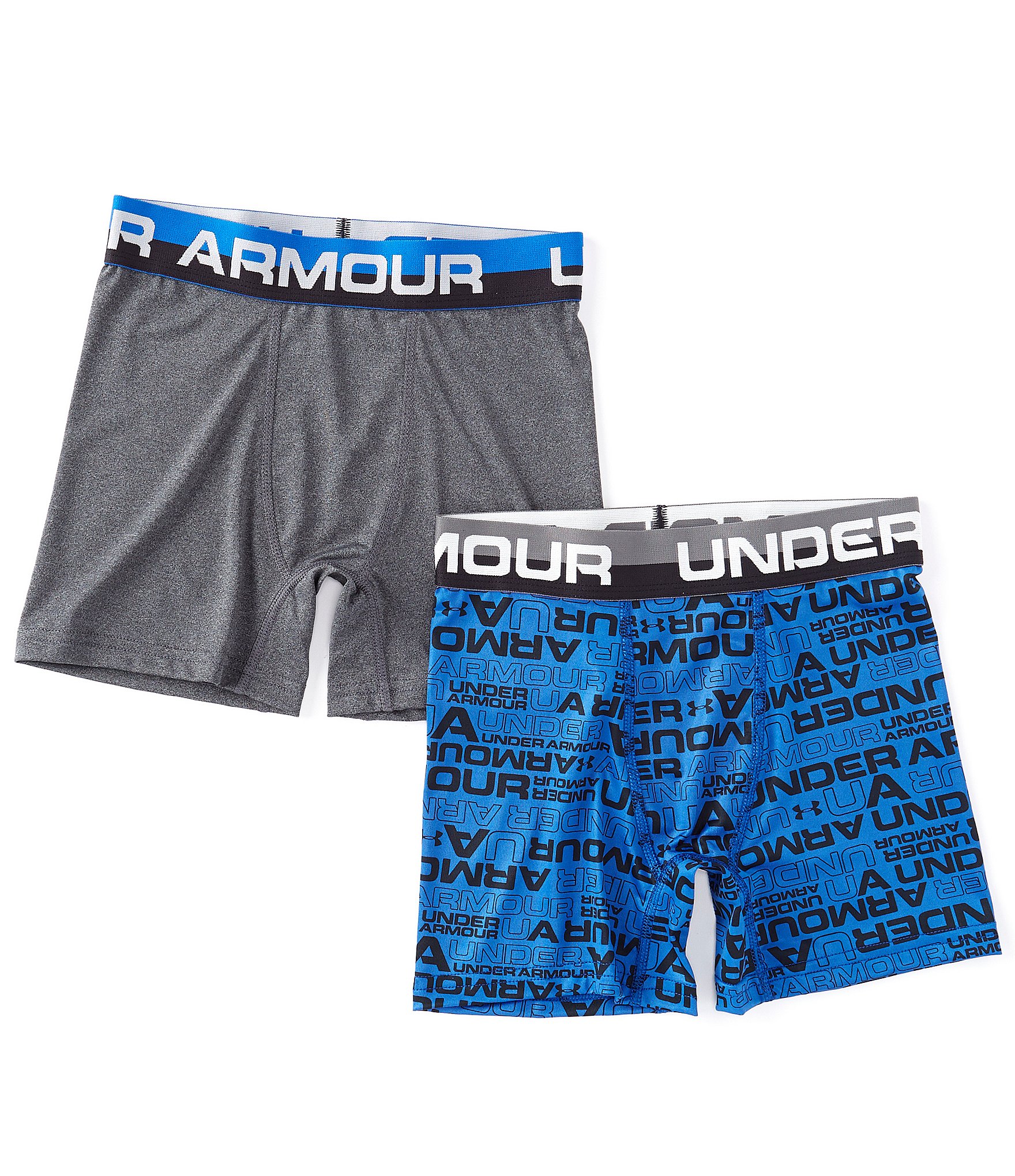 Under Armour Little/Big Boys 4-20 Wordmark Boxer Briefs 2-Pack | Dillard's