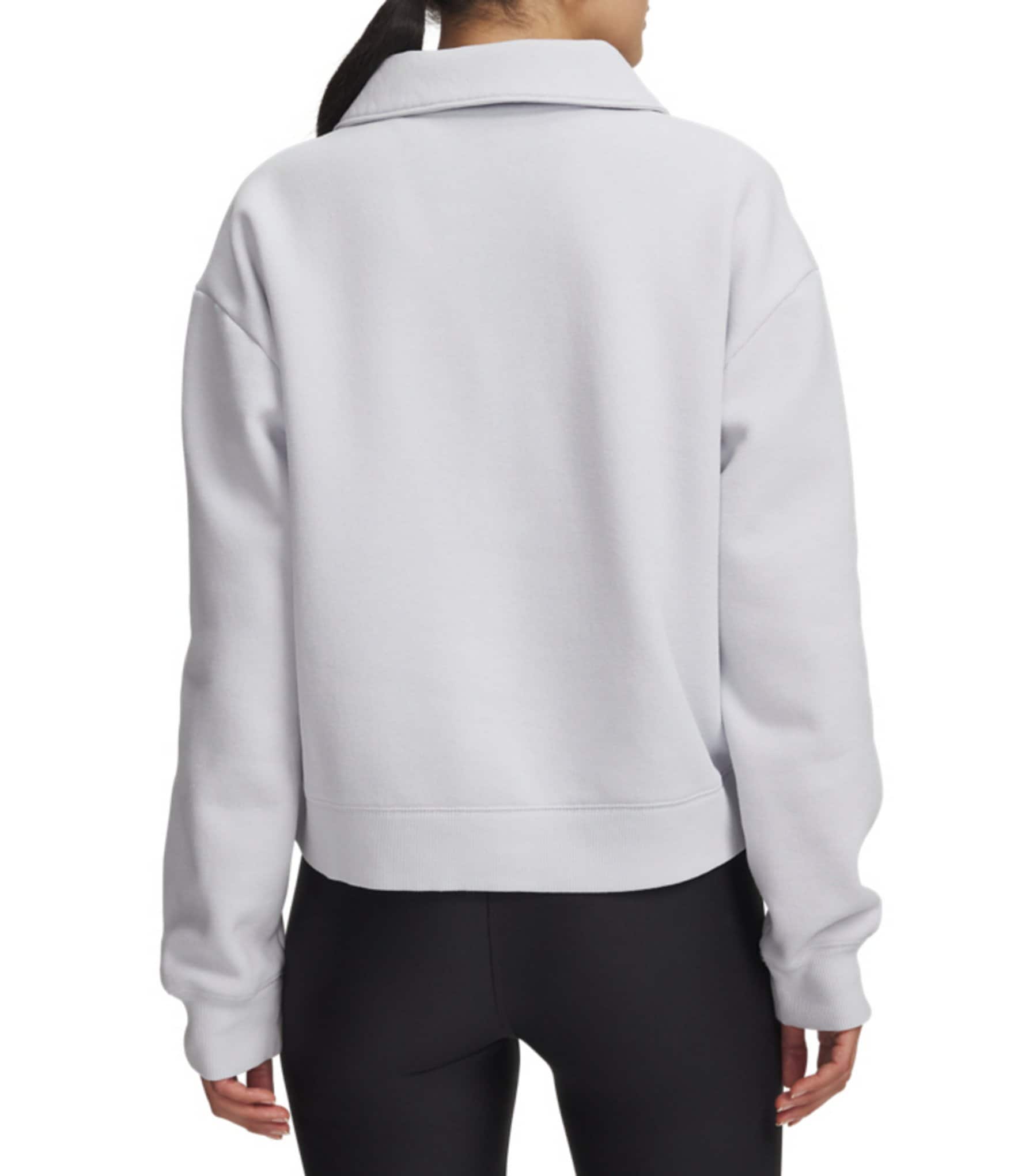 Under Armour Rival Fleece Polo Collared V-Neck Long Sleeve Pullover