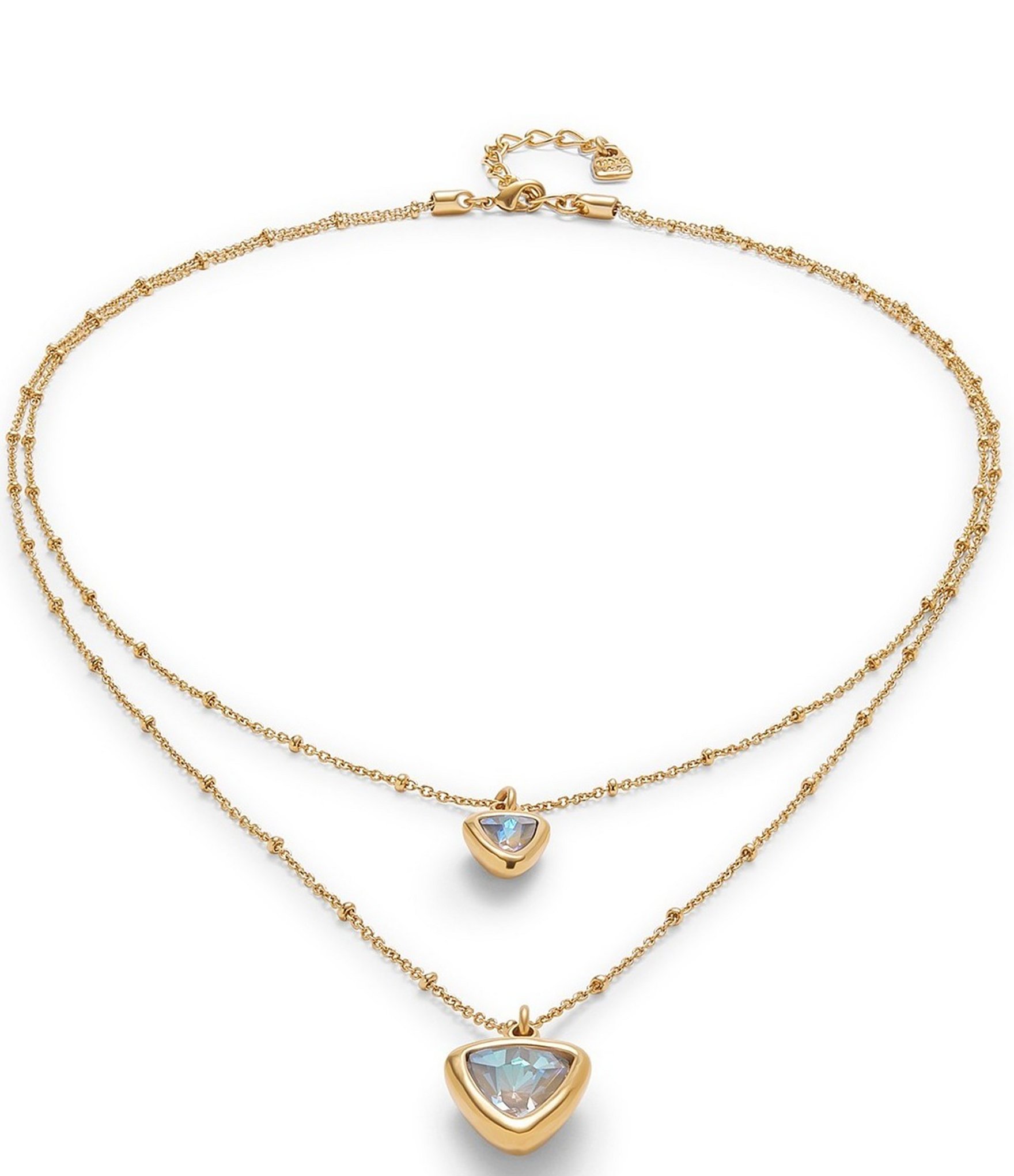 UNOde50 Alexandrite Stone Layered Short Multi Strand Necklace