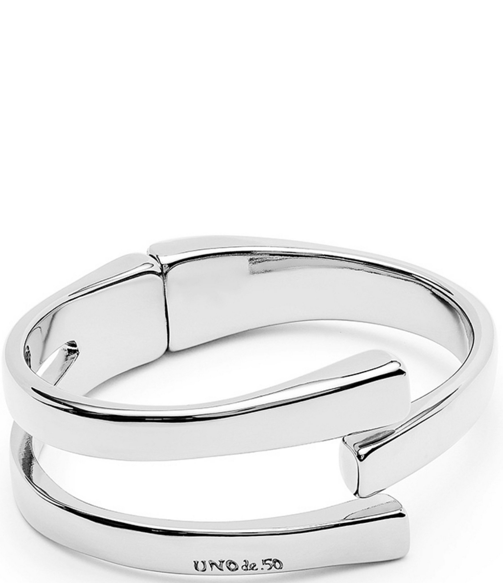UNOde50 Metal Open Bar Hinge Bracelet