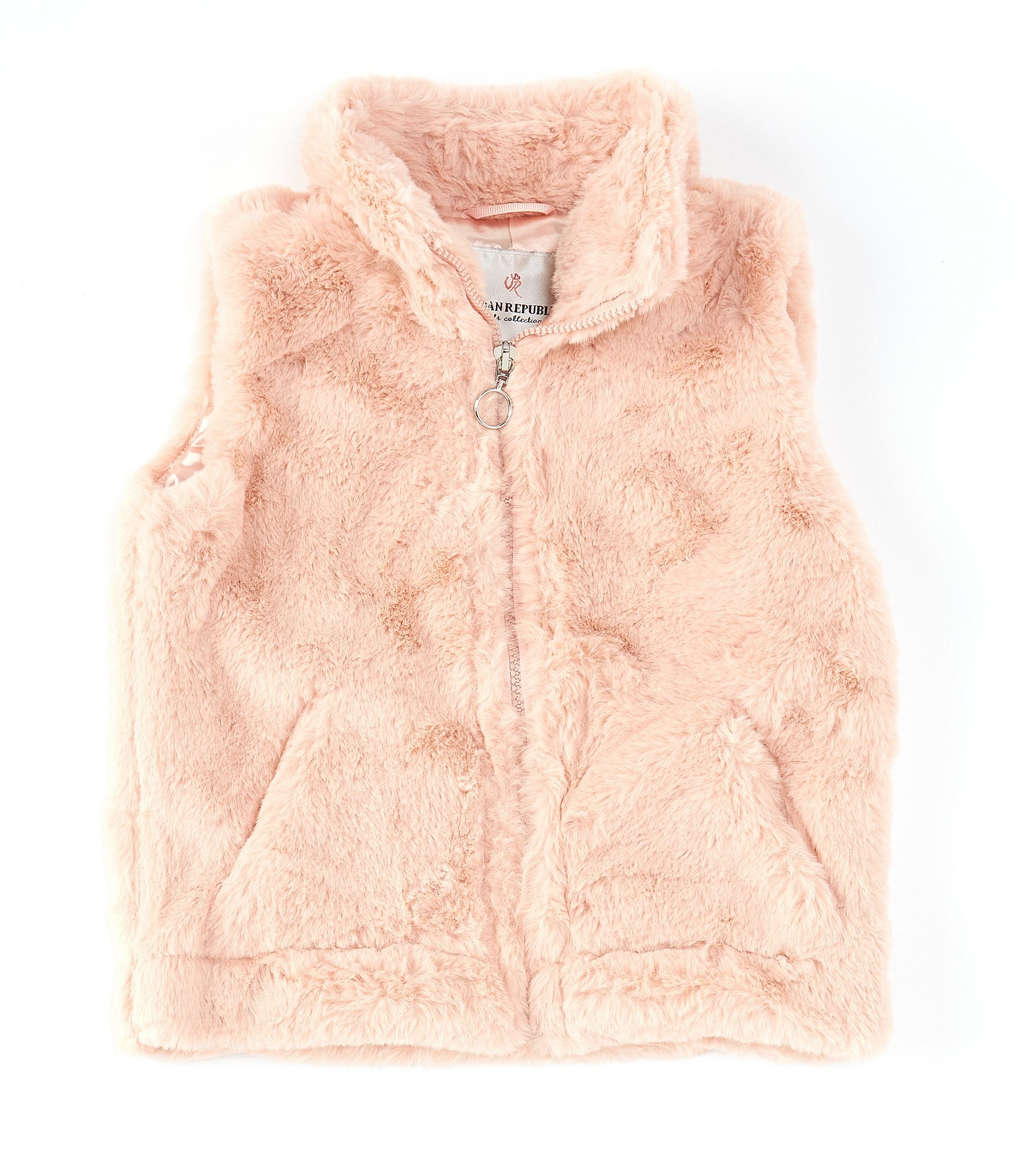 Guess Baby Girls 3-24 Months Sleeveless Faux-Fur Vest, Long-Sleeve