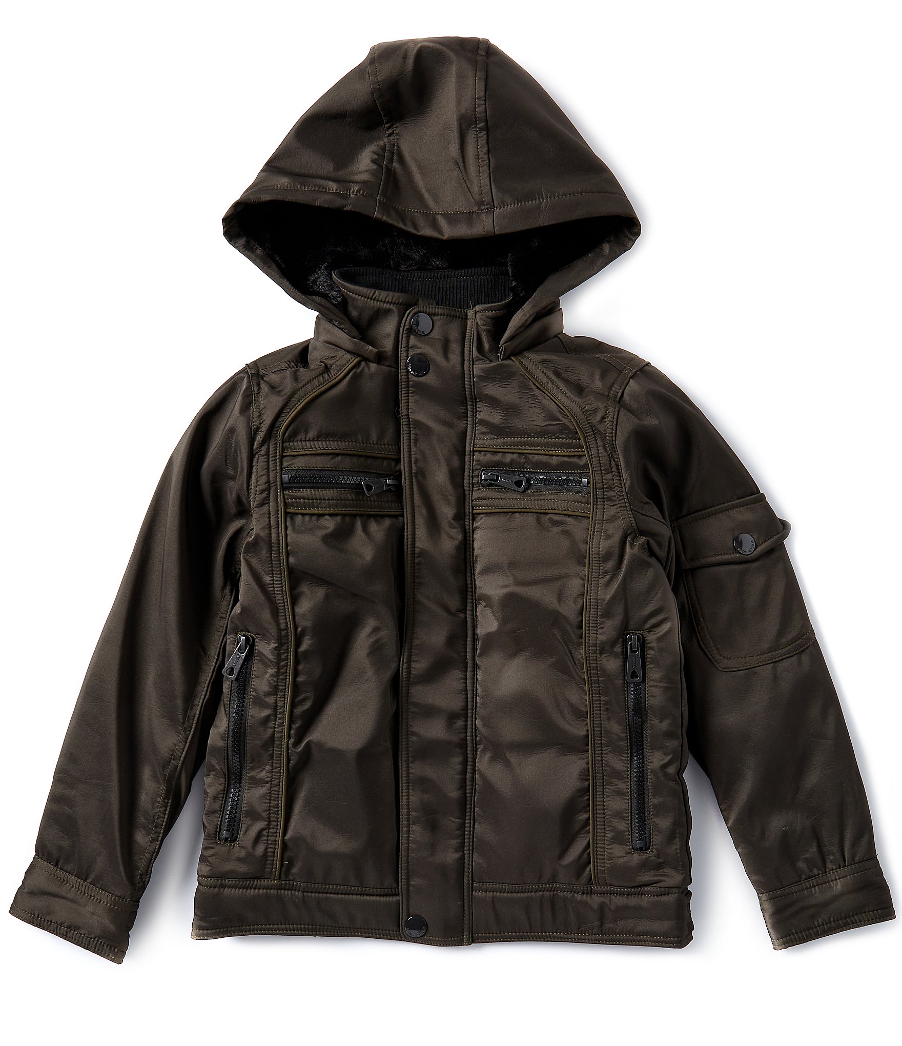 Urban Republic Big Boys 8 20 Heavyweight Tech Coat Olive Jacket Dillard s