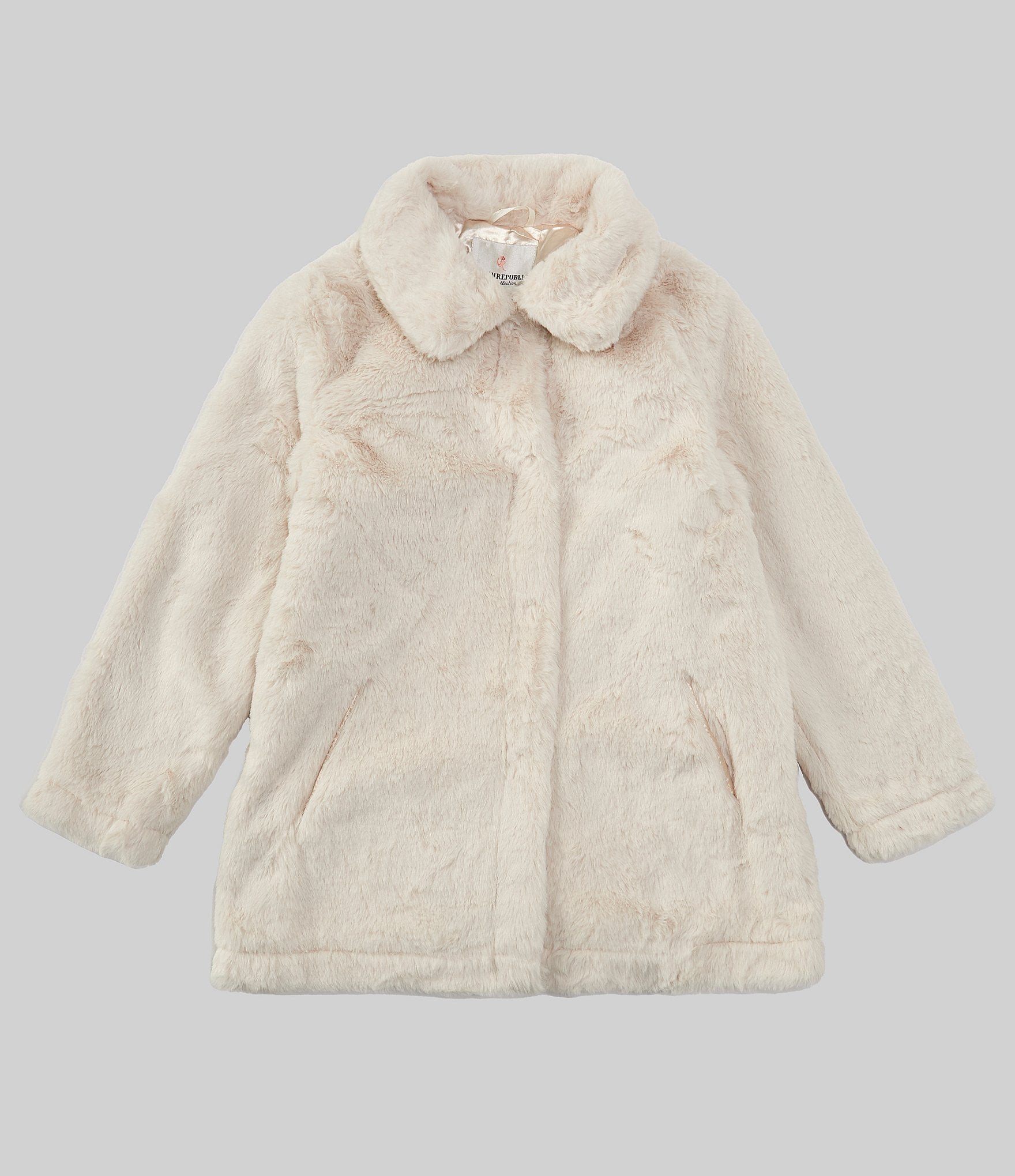 Toddler Girls Long Sleeve Faux Fur Coat