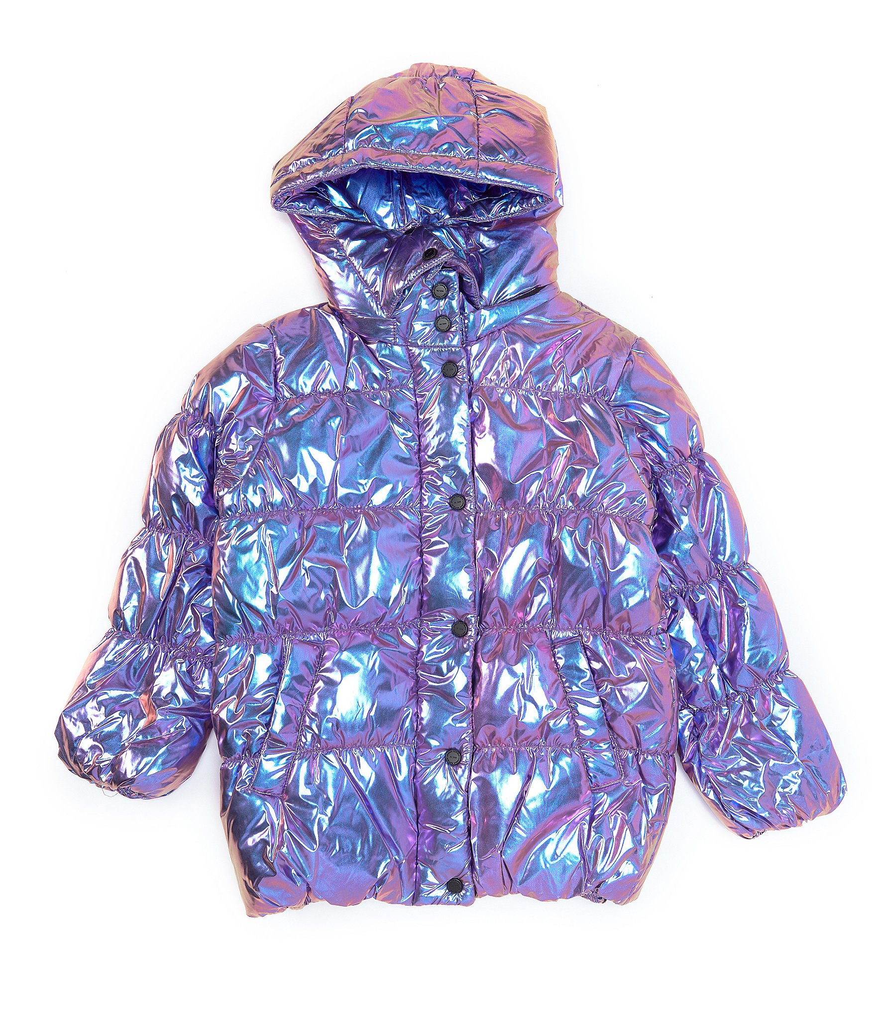 Purple/Blue Iridescent Puffer Jacket