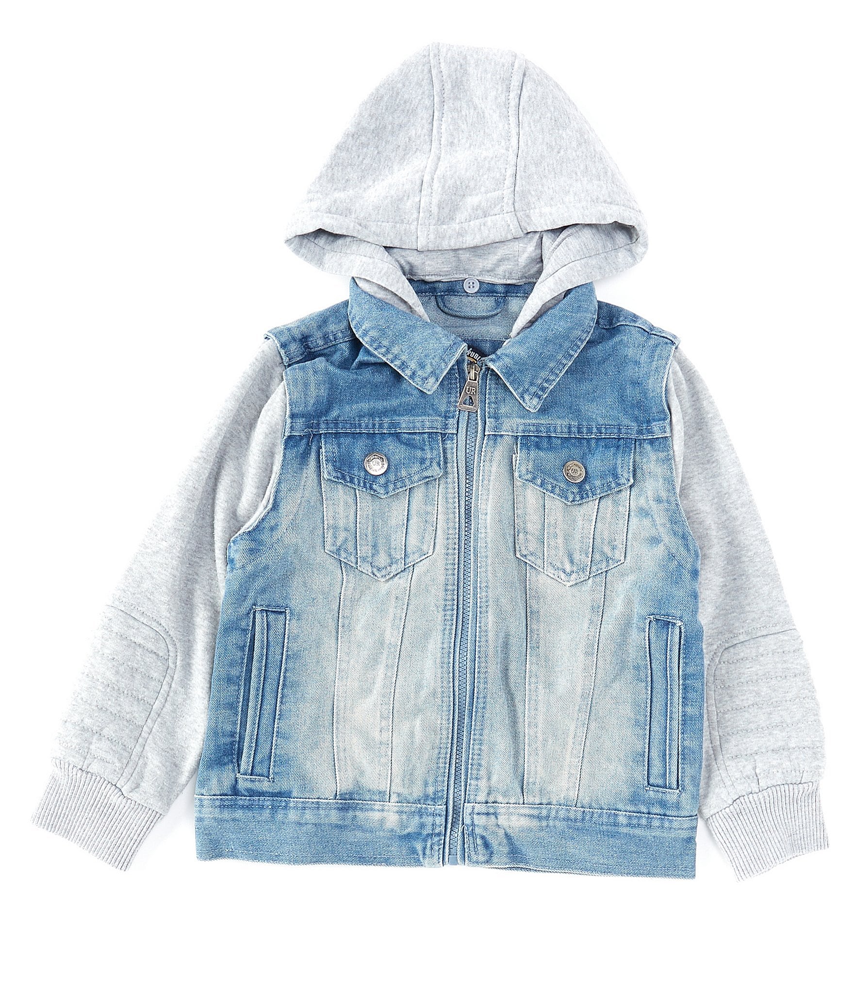 Urban Republic Little Boys 2T-7 Long-Sleeve Denim/Fleece Hooded Jacket |  Dillard\'s
