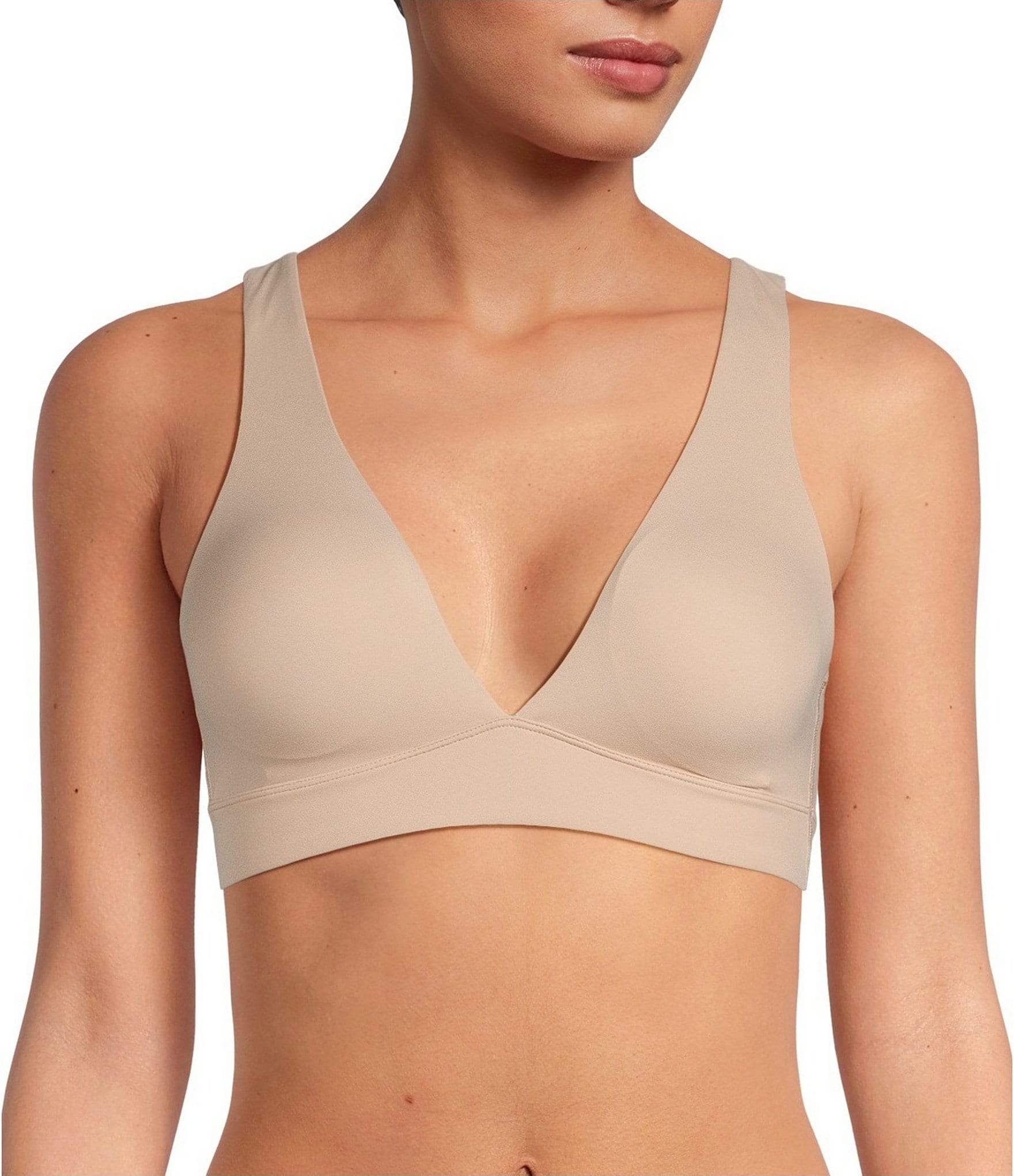 Brushed microfibre triangle bralette