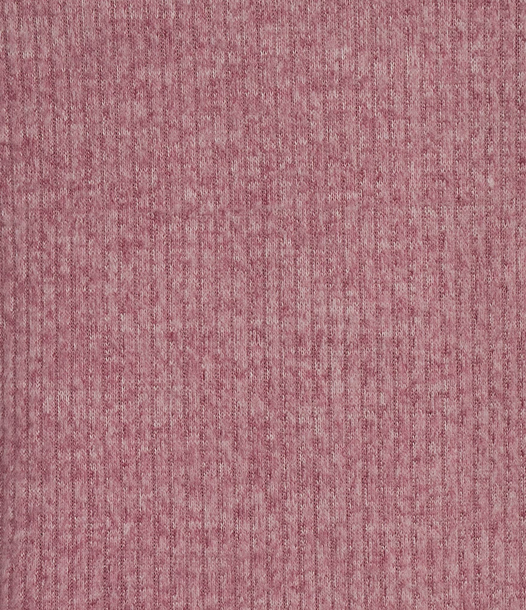 VAN WINKLE & CO. Solid Ribbed Knit Split V-Neck Long Sleeve Coordinating Sleep Top