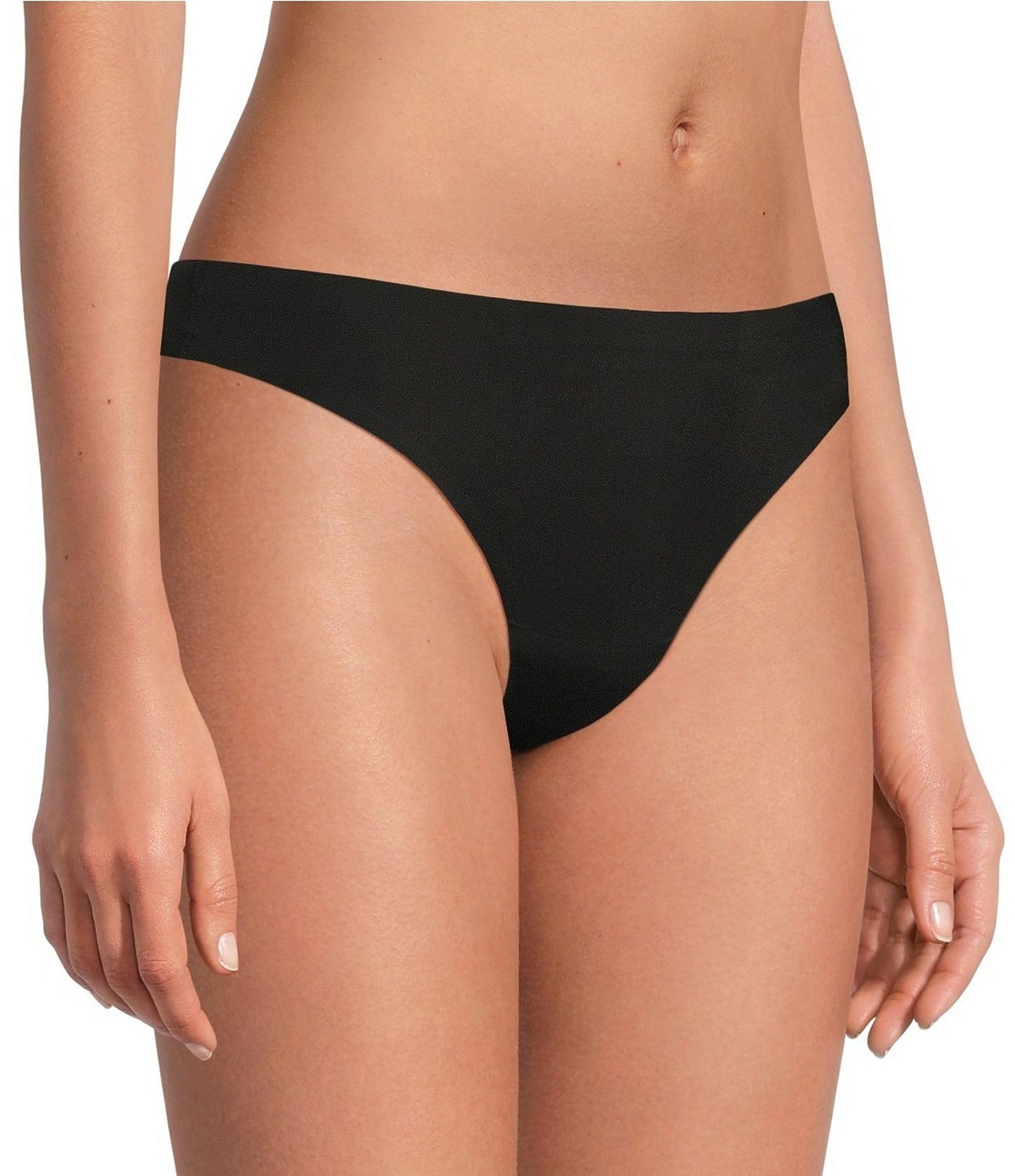 Van Winkle & Co. Stretch Microfiber Bonded Mid Rise Thong Panty