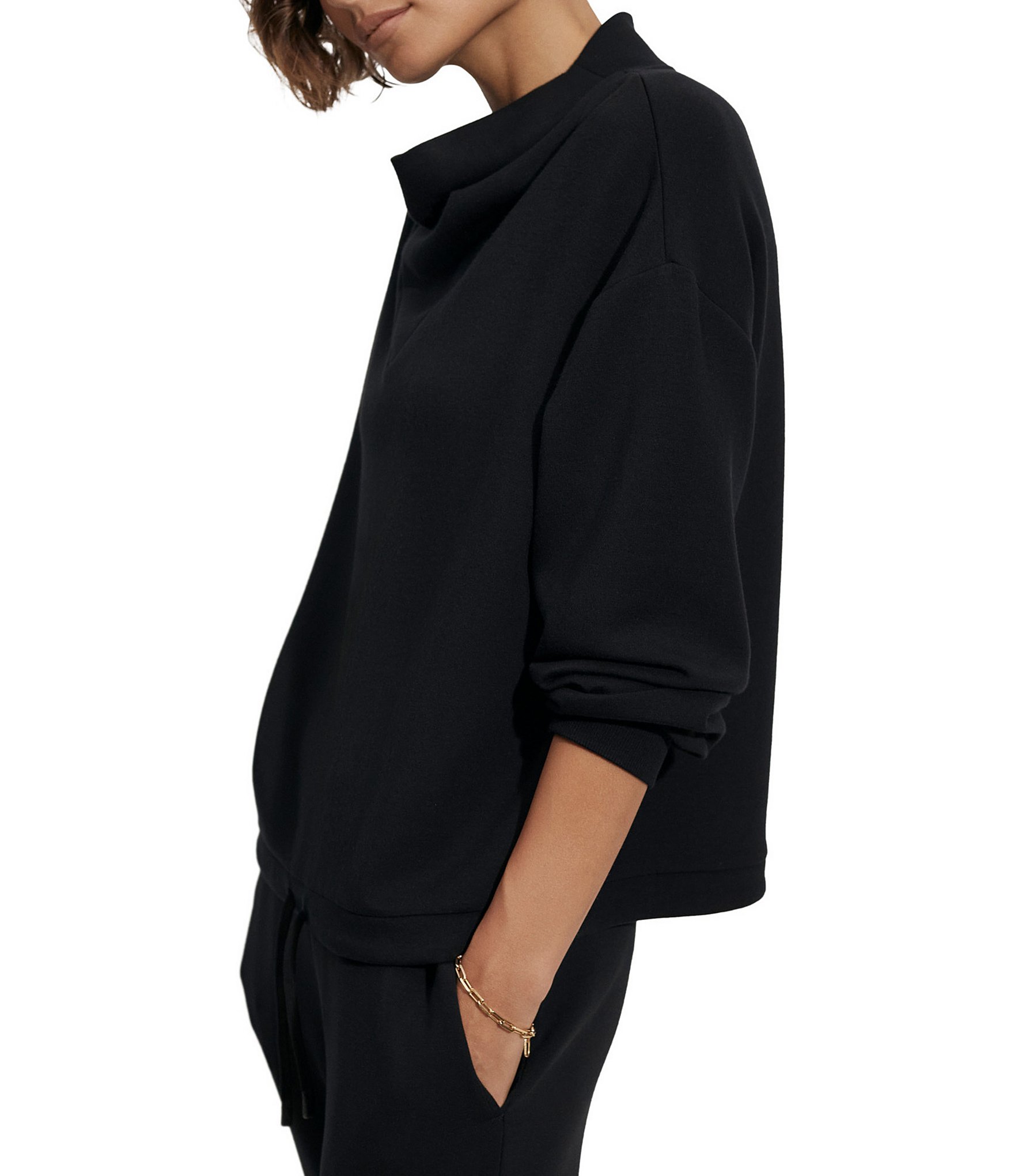 Varley Betsy Sweat Cowl High Neck Shirt