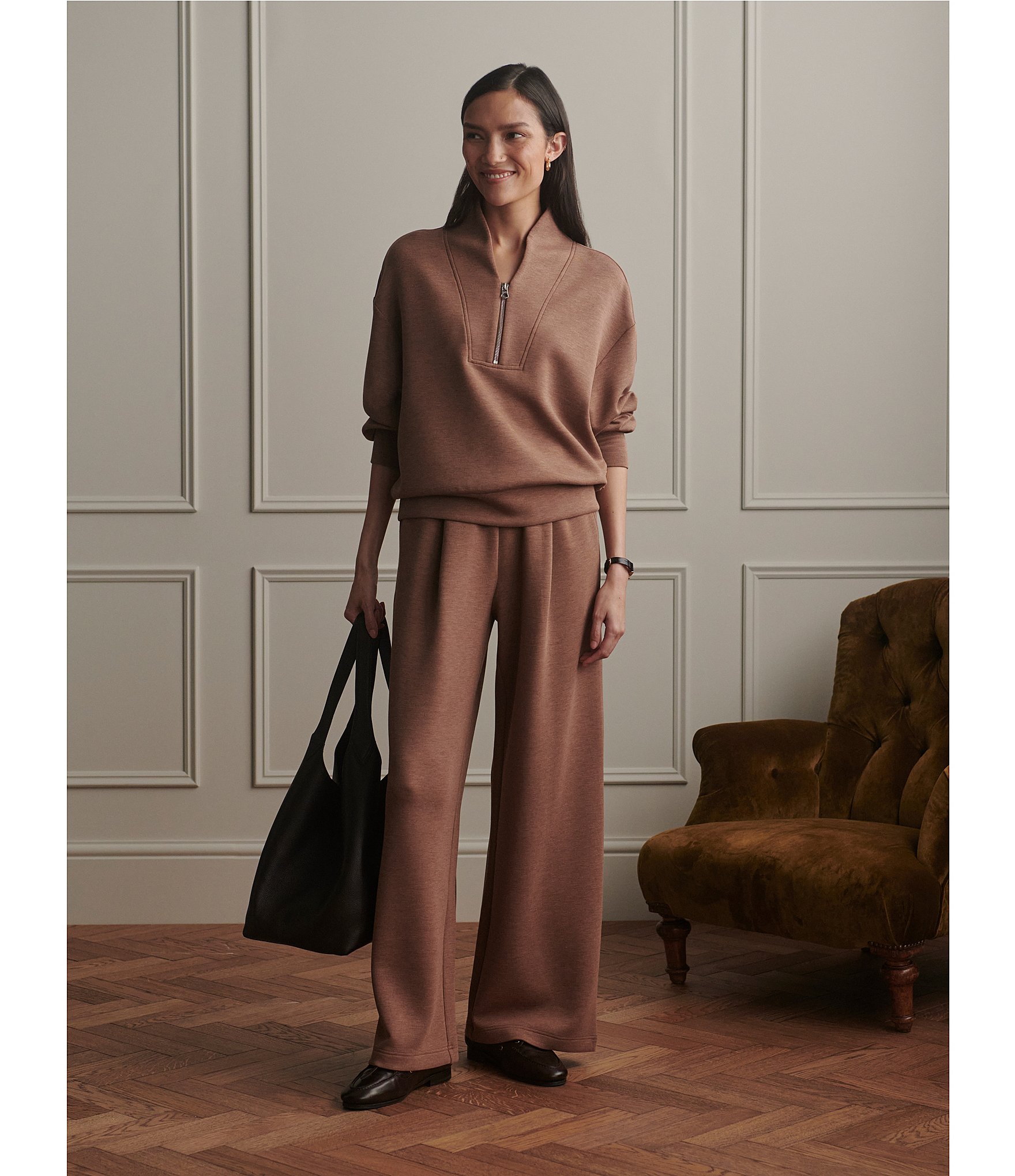 Varley DoubleSoft® High Rise Tapered Wide Leg 30#double; Pants
