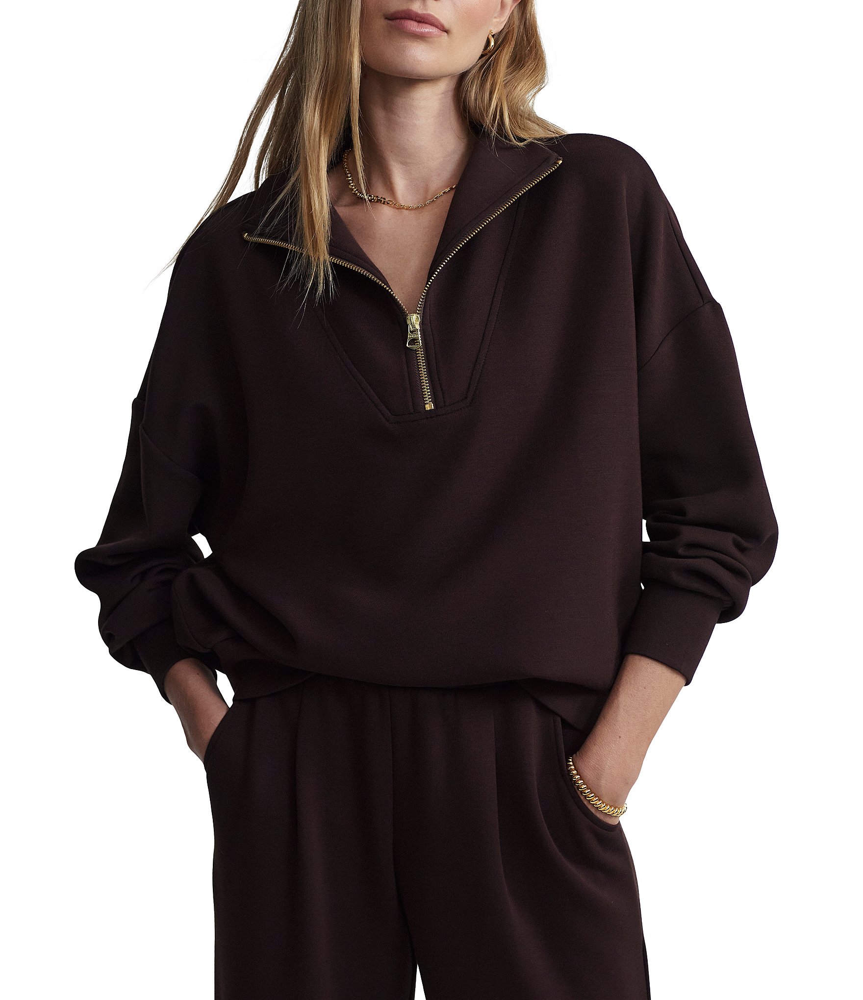 Varley Hawley Coordinating Half Zip Sweatshirt