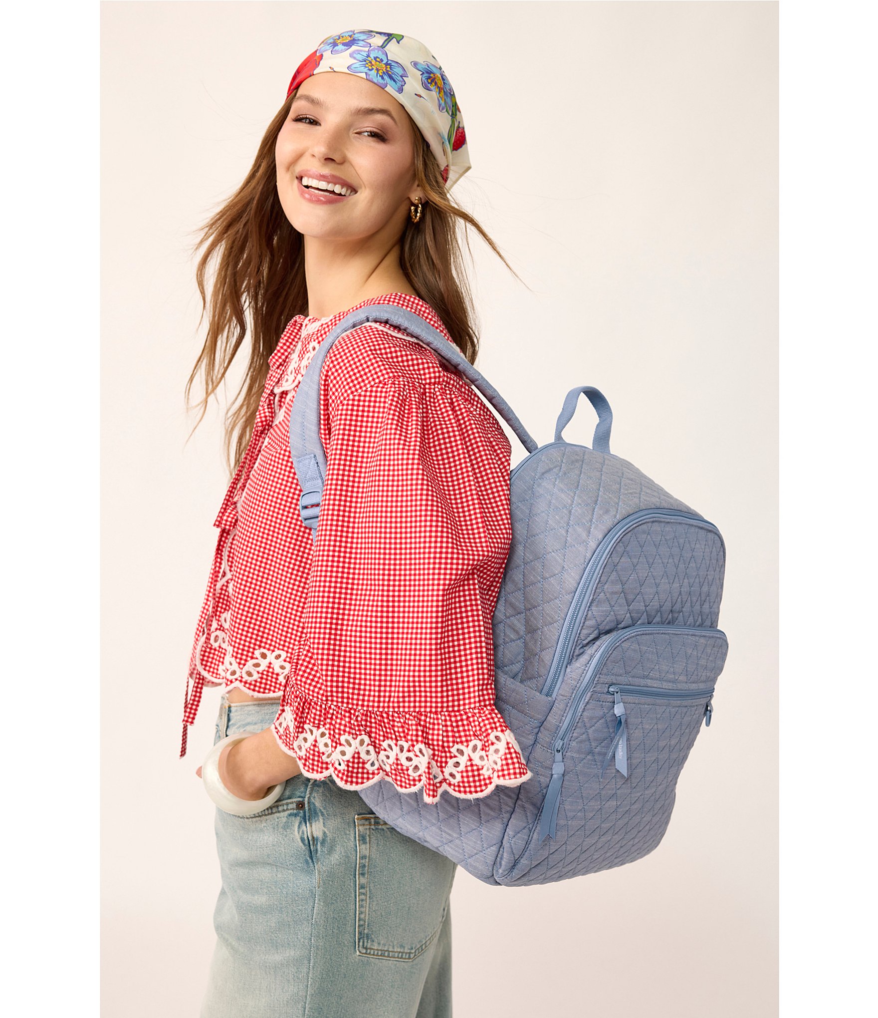 Vera Bradley Bancroft Premium Cotton Chambray Backpack