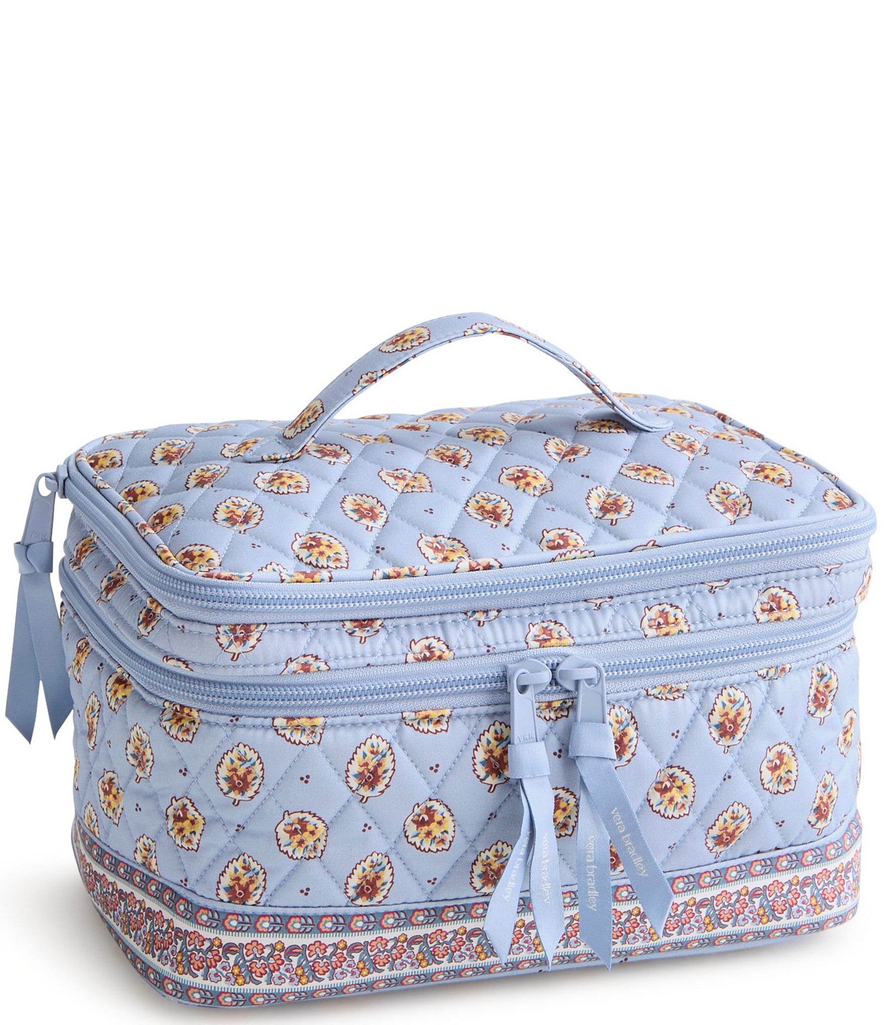 Vera Bradley Brush Up Leaf Print Cosmetic Case