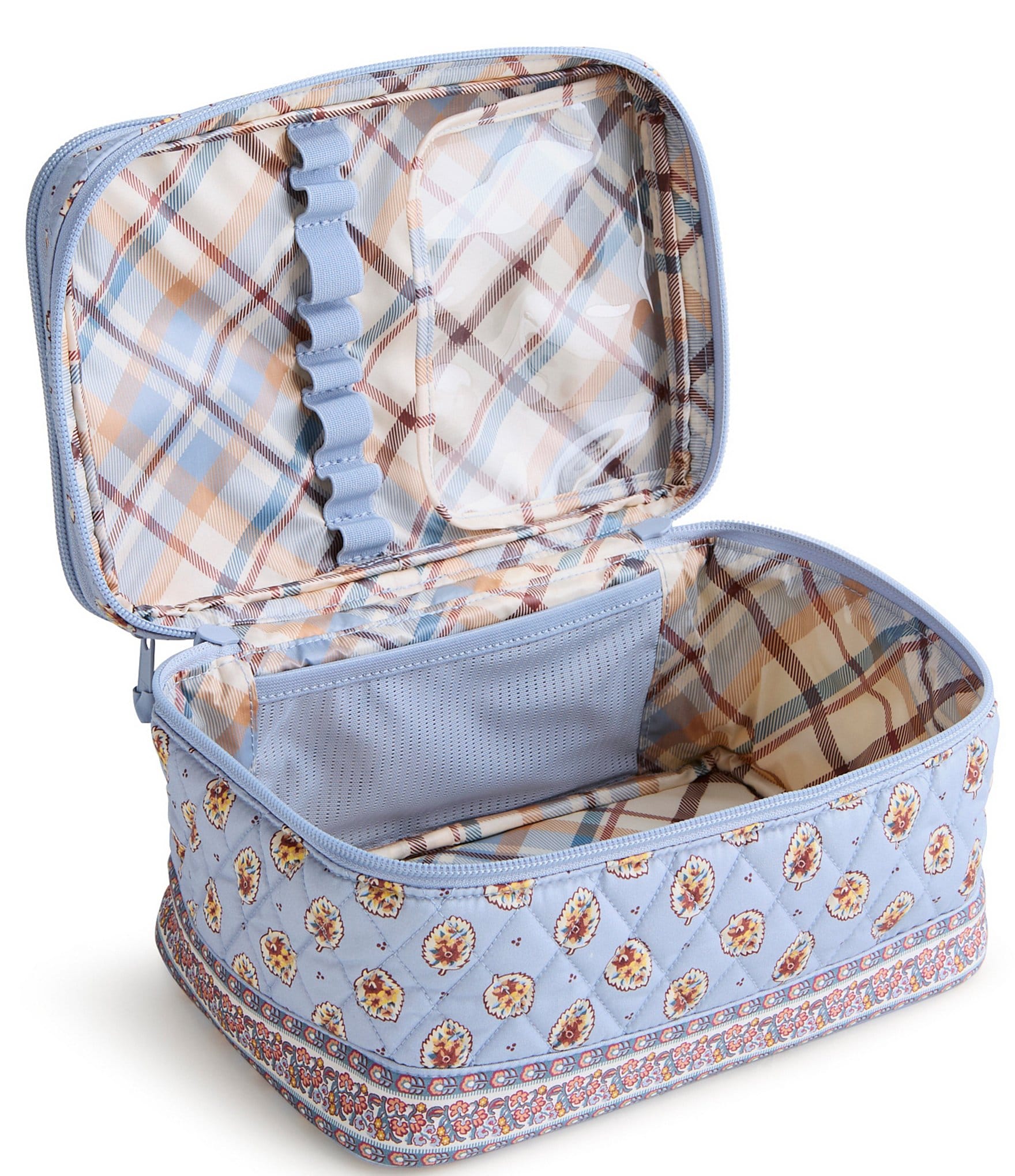 Vera Bradley Brush Up Leaf Print Cosmetic Case