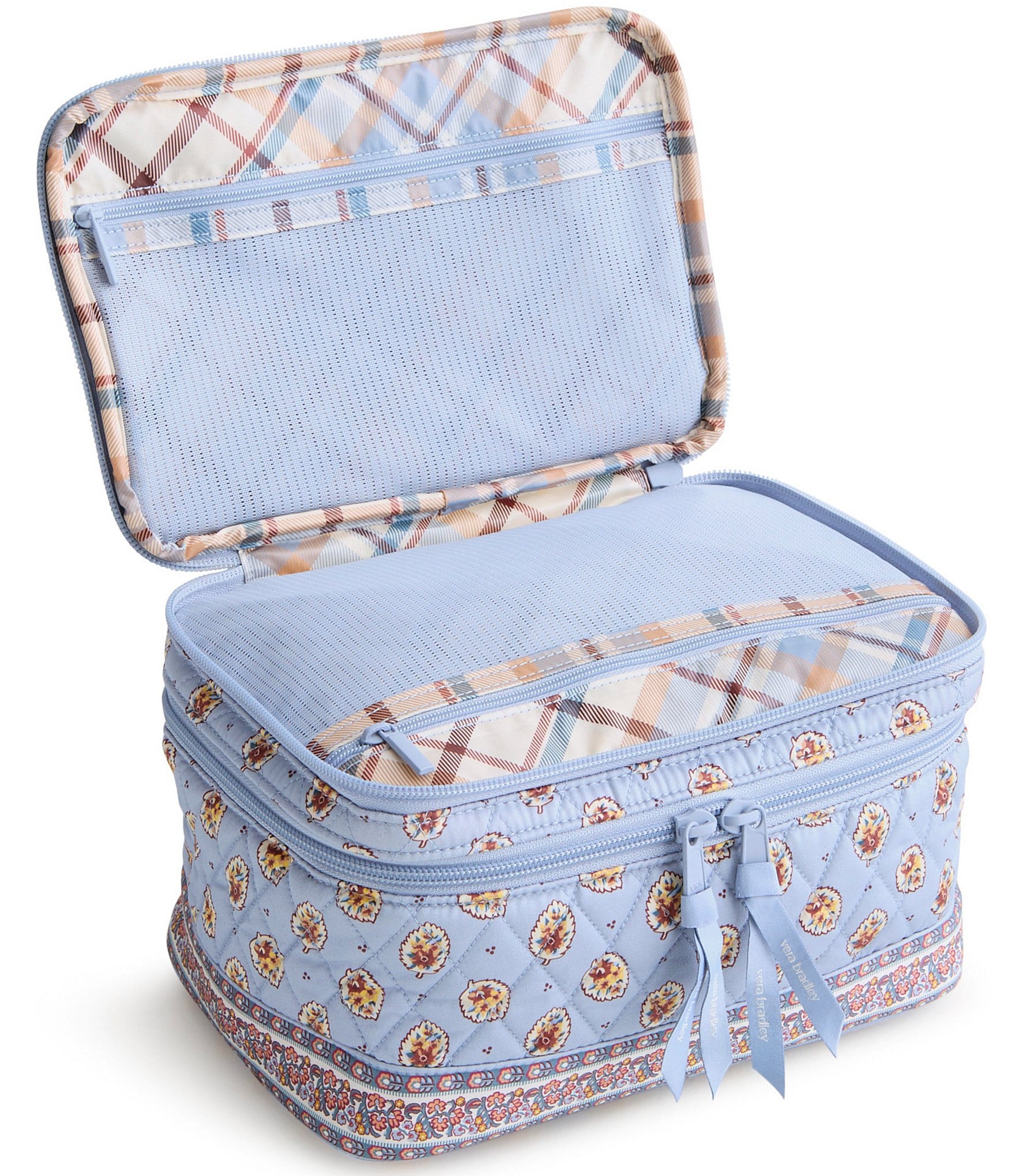 Vera Bradley Brush Up Leaf Print Cosmetic Case