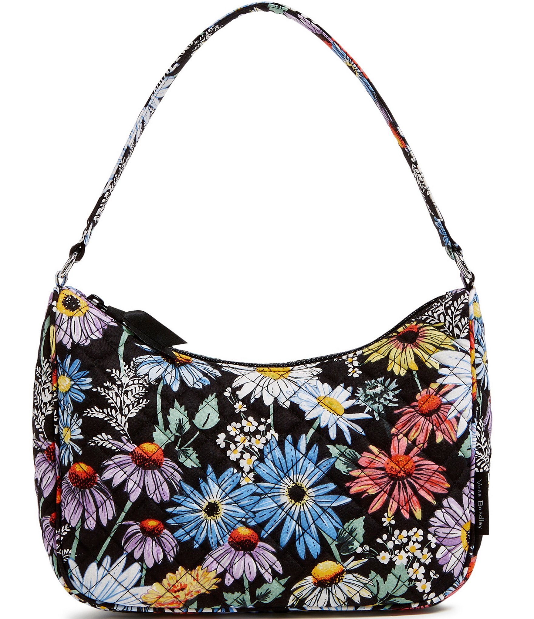 Vera Bradley Daisies Frannie Crescent Crossbody Shoulder Bag