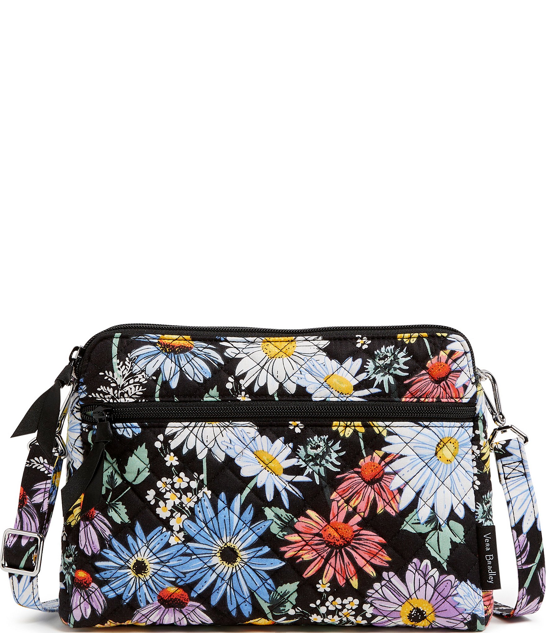 Vera Bradley Daisies Triple Compartment Crossbody Bag